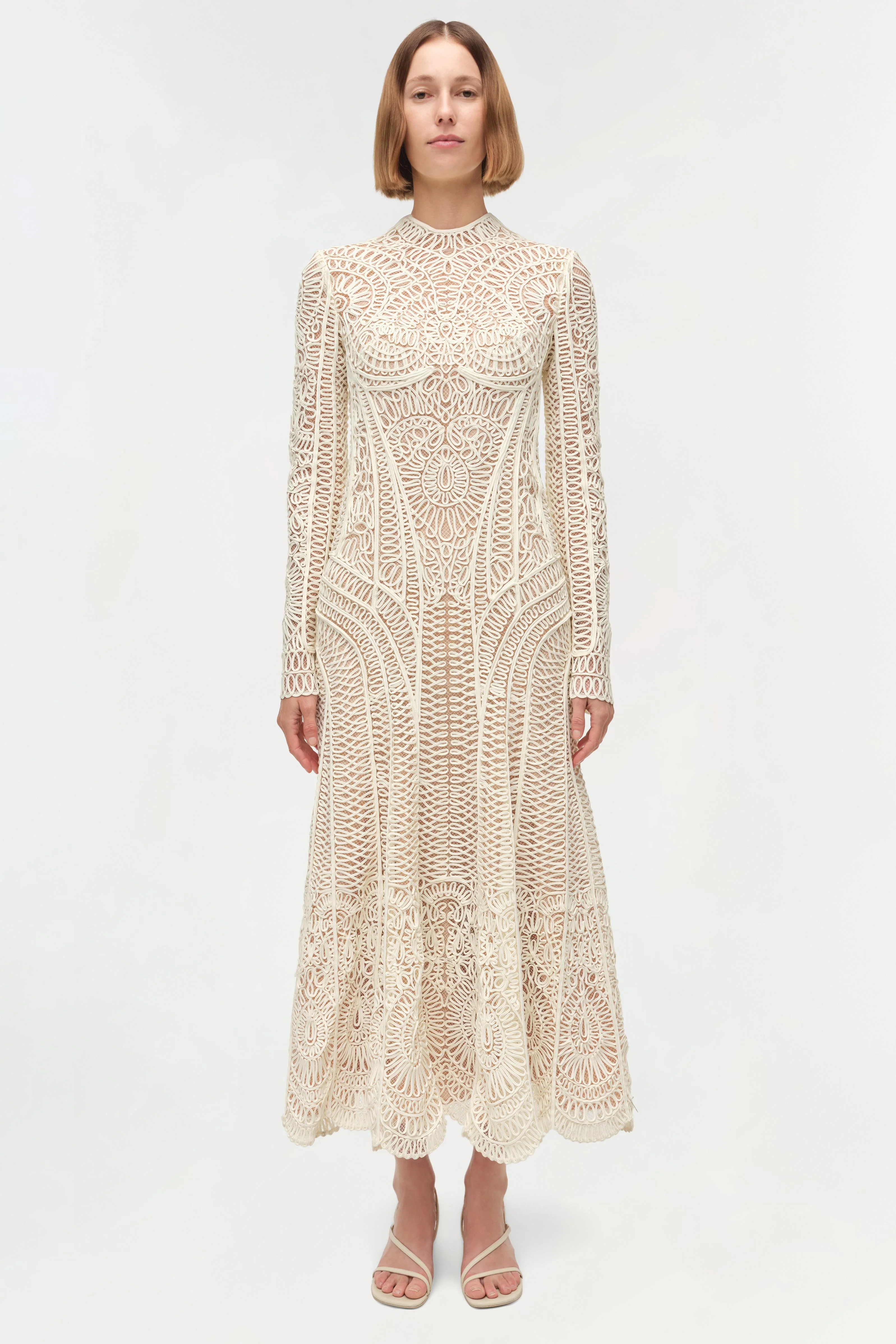 Fiona Guipure Midi Dress - Image 8