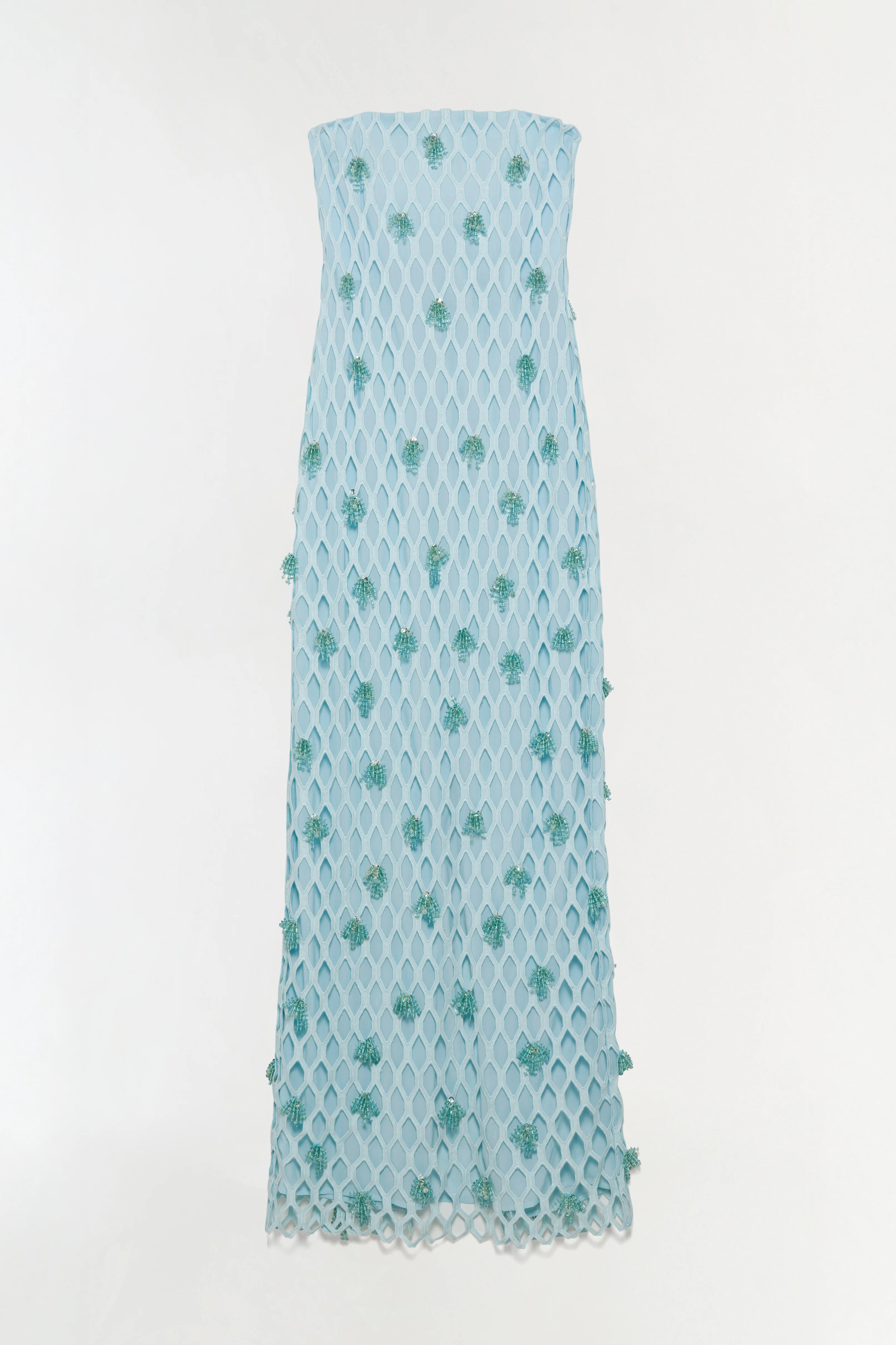 Iridessa Embellished Lattice Bustier Gown