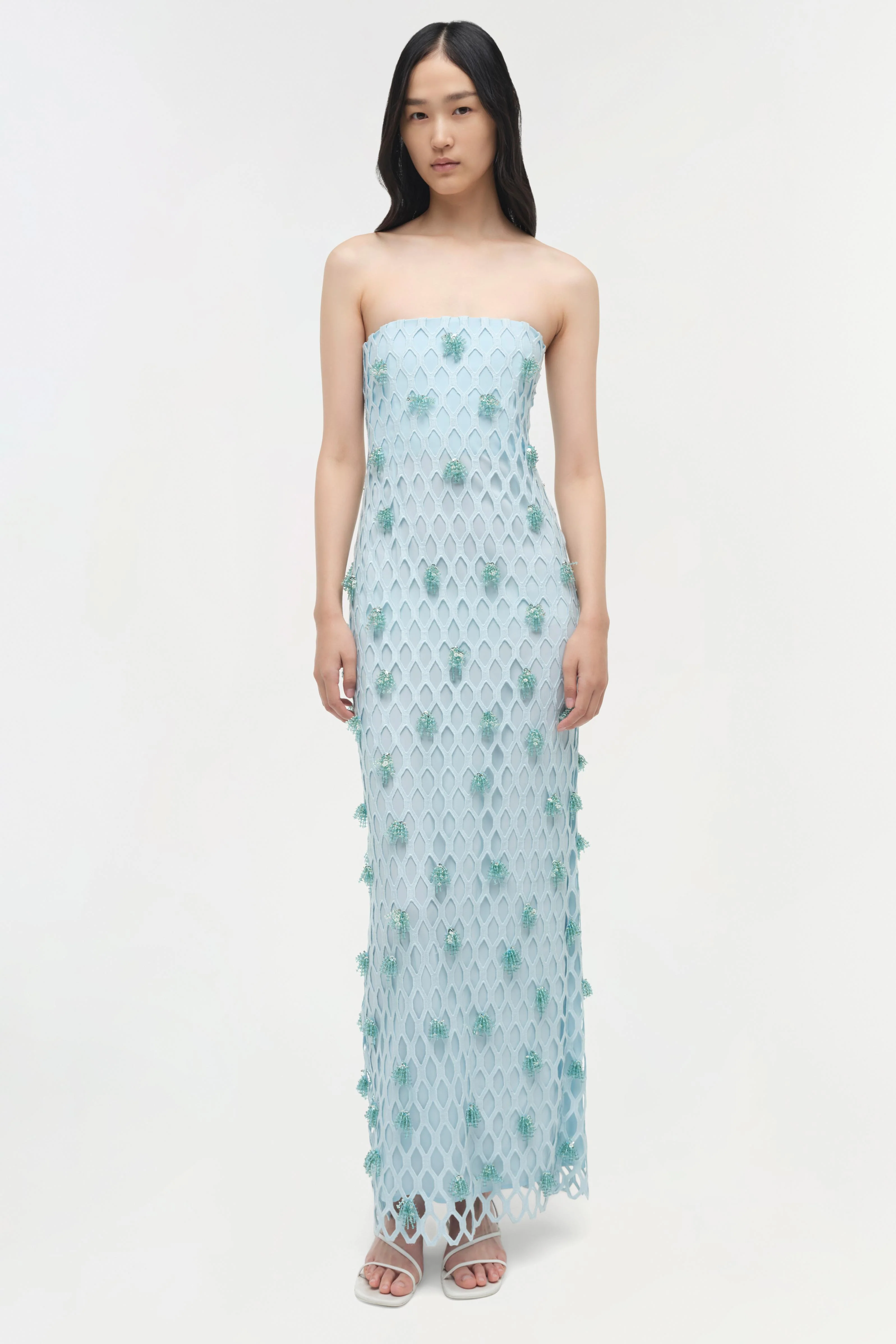 Iridessa Embellished Lattice Bustier Gown - Image 2