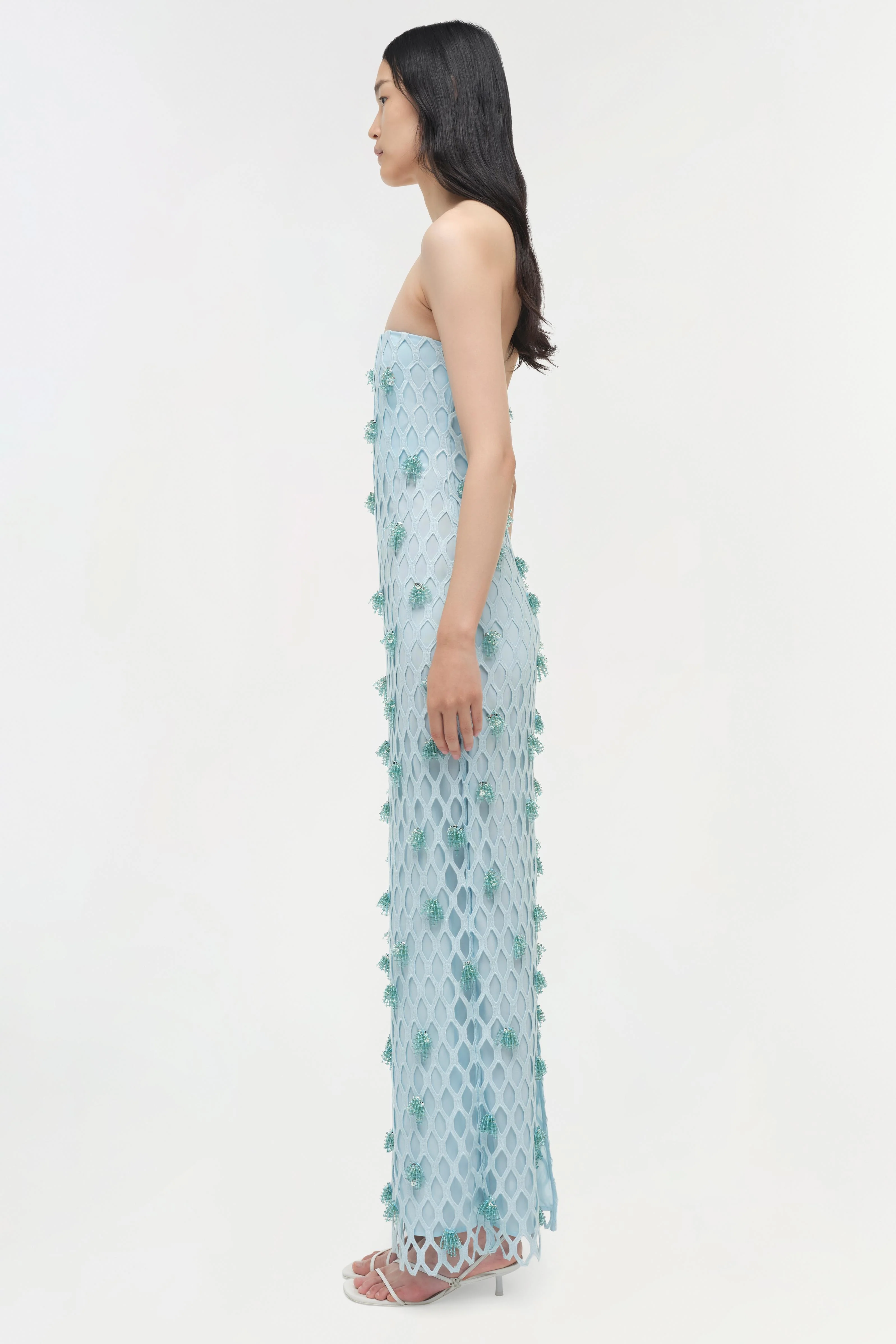 Iridessa Embellished Lattice Bustier Gown - Image 4