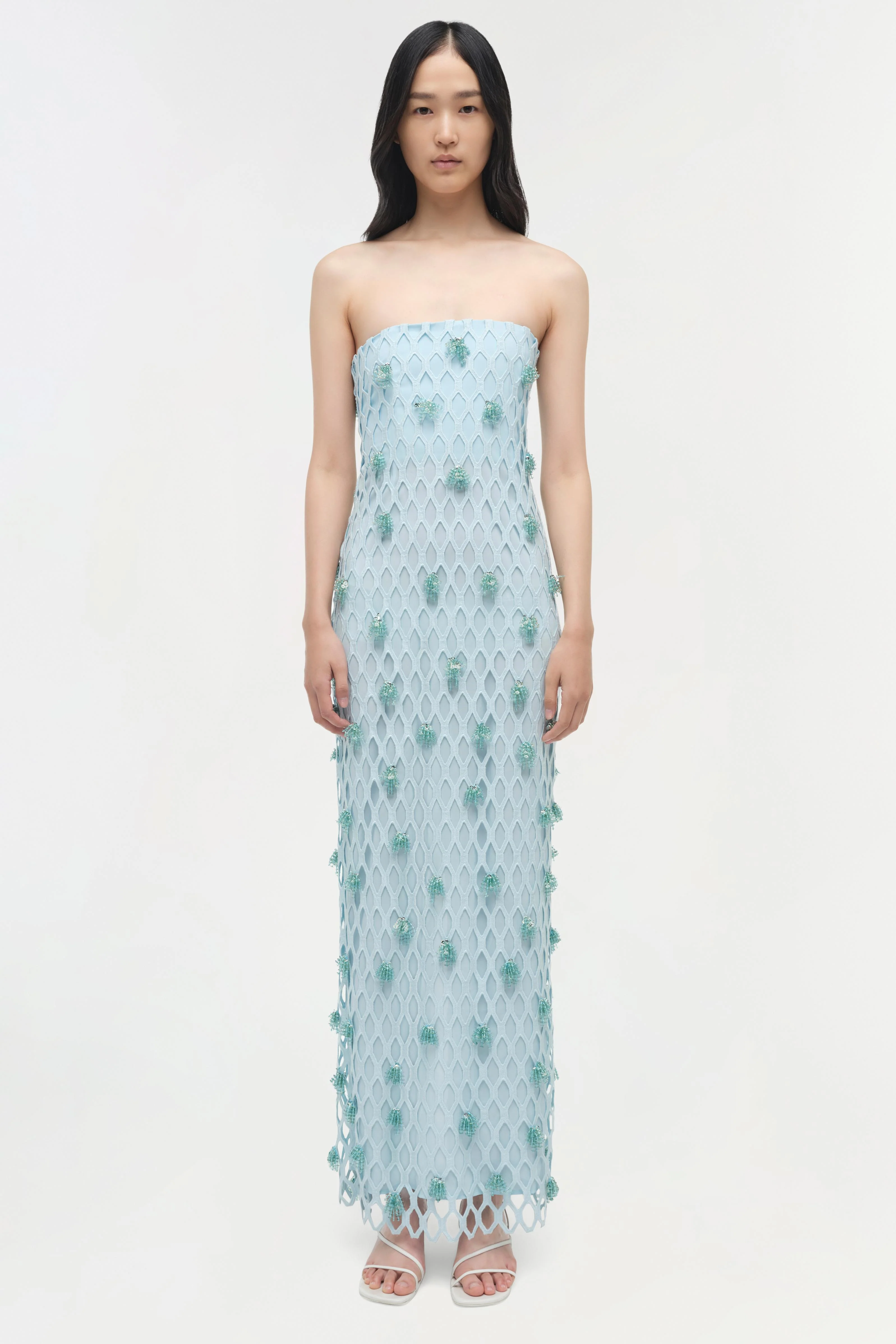 Iridessa Embellished Lattice Bustier Gown - Image 6