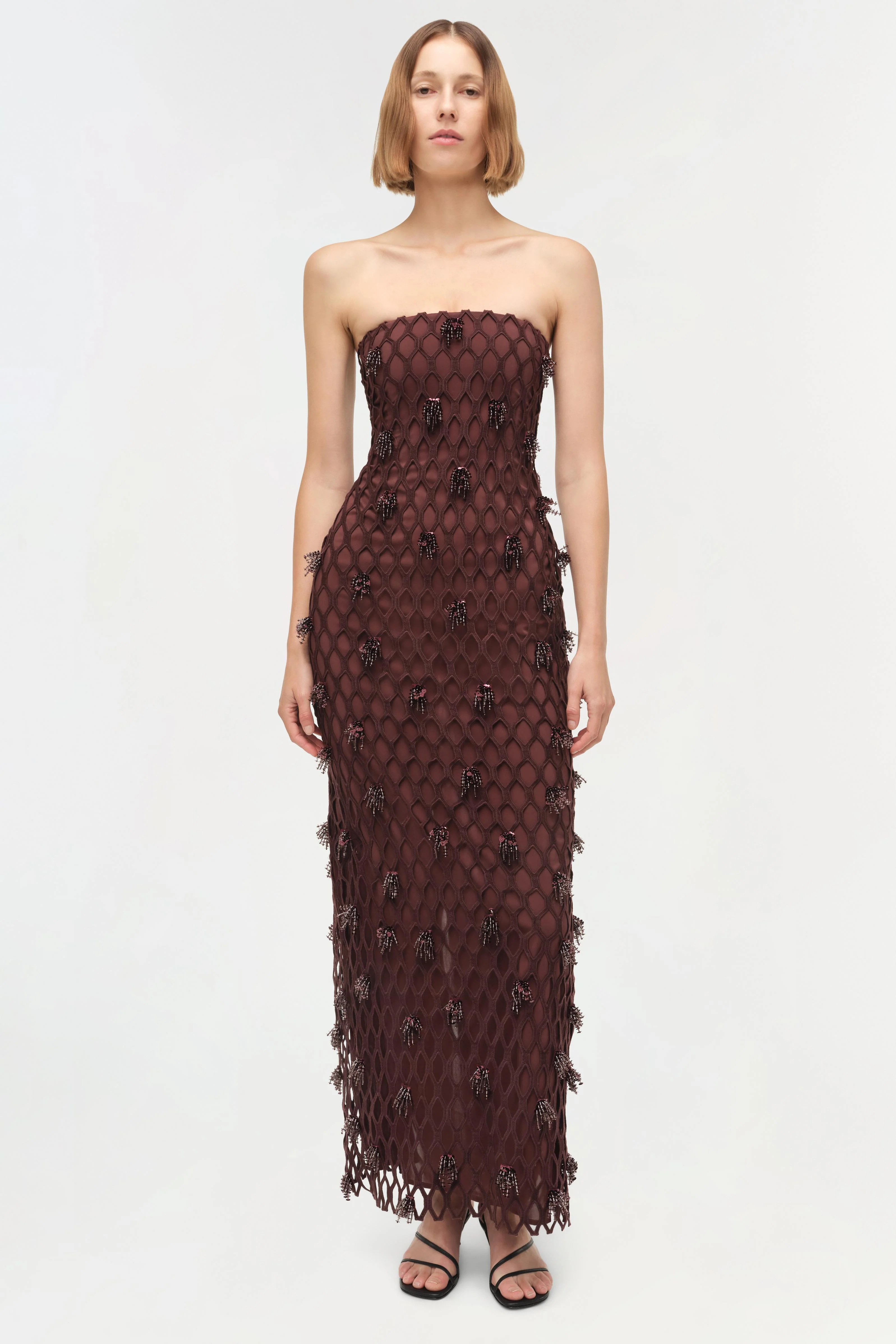 Iridessa Embellished Lattice Bustier Gown - Image 3