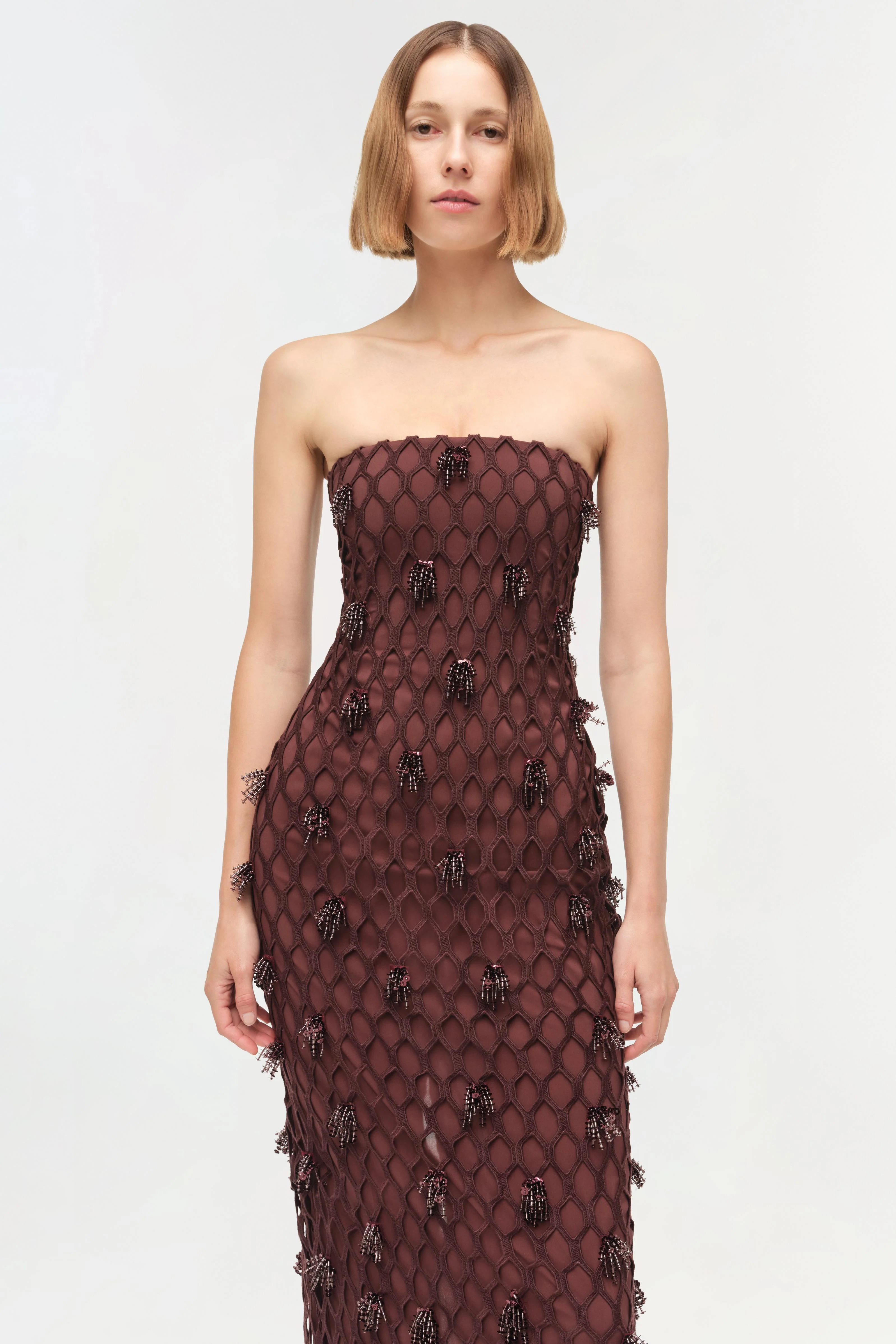 Iridessa Embellished Lattice Bustier Gown - Image 4