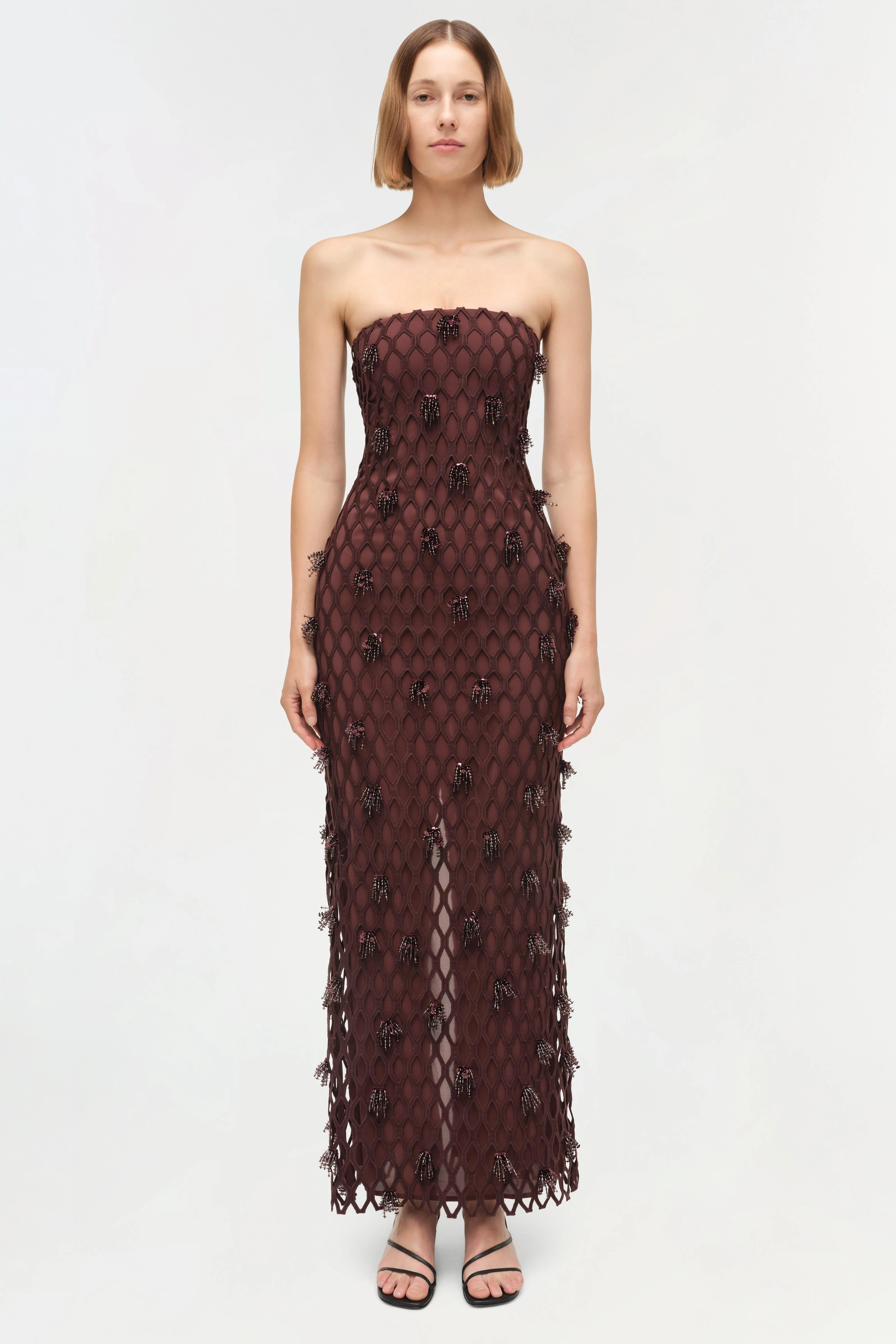 Iridessa Embellished Lattice Bustier Gown - Image 7
