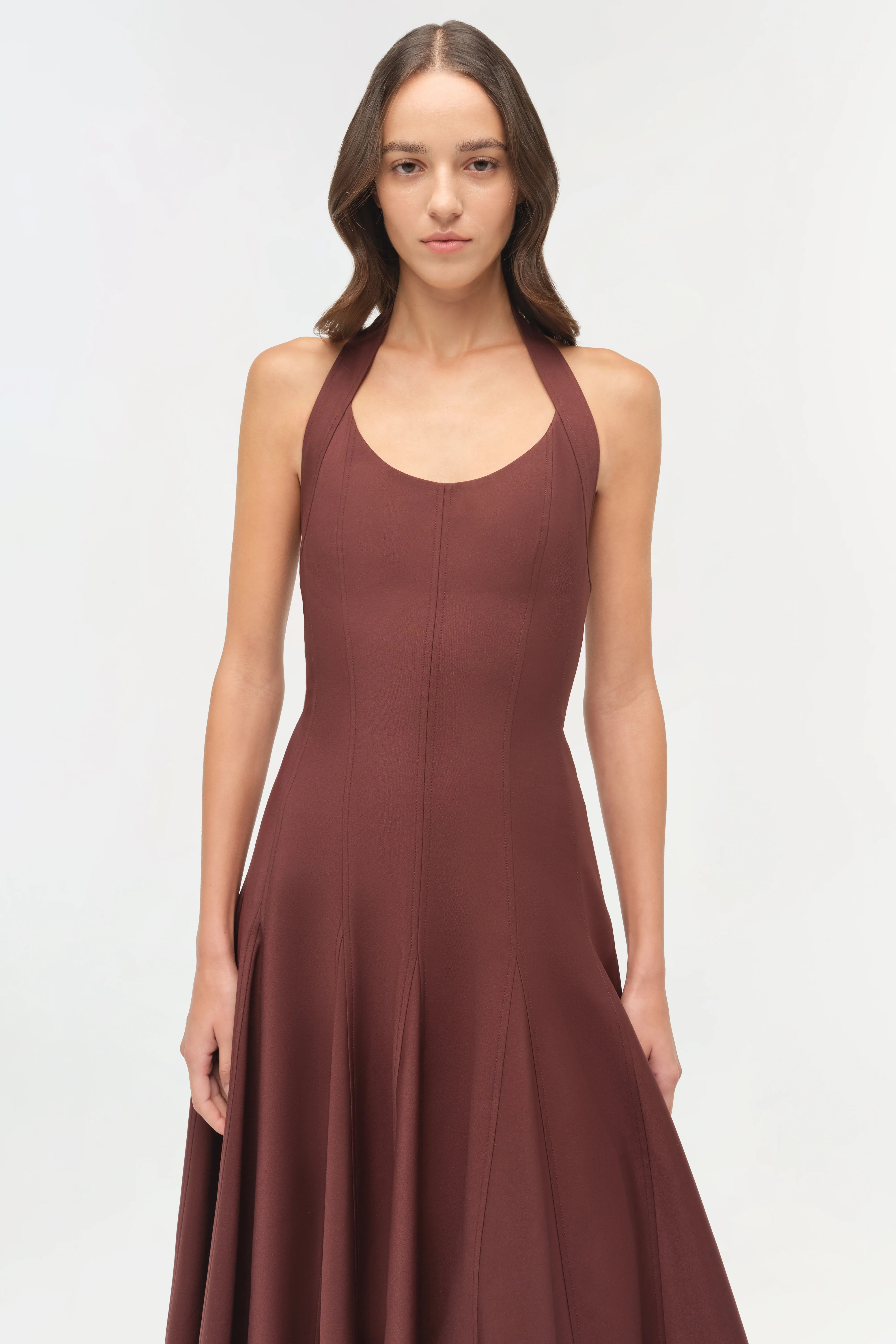Melissa Cotton Halter Midi Dress - Image 3