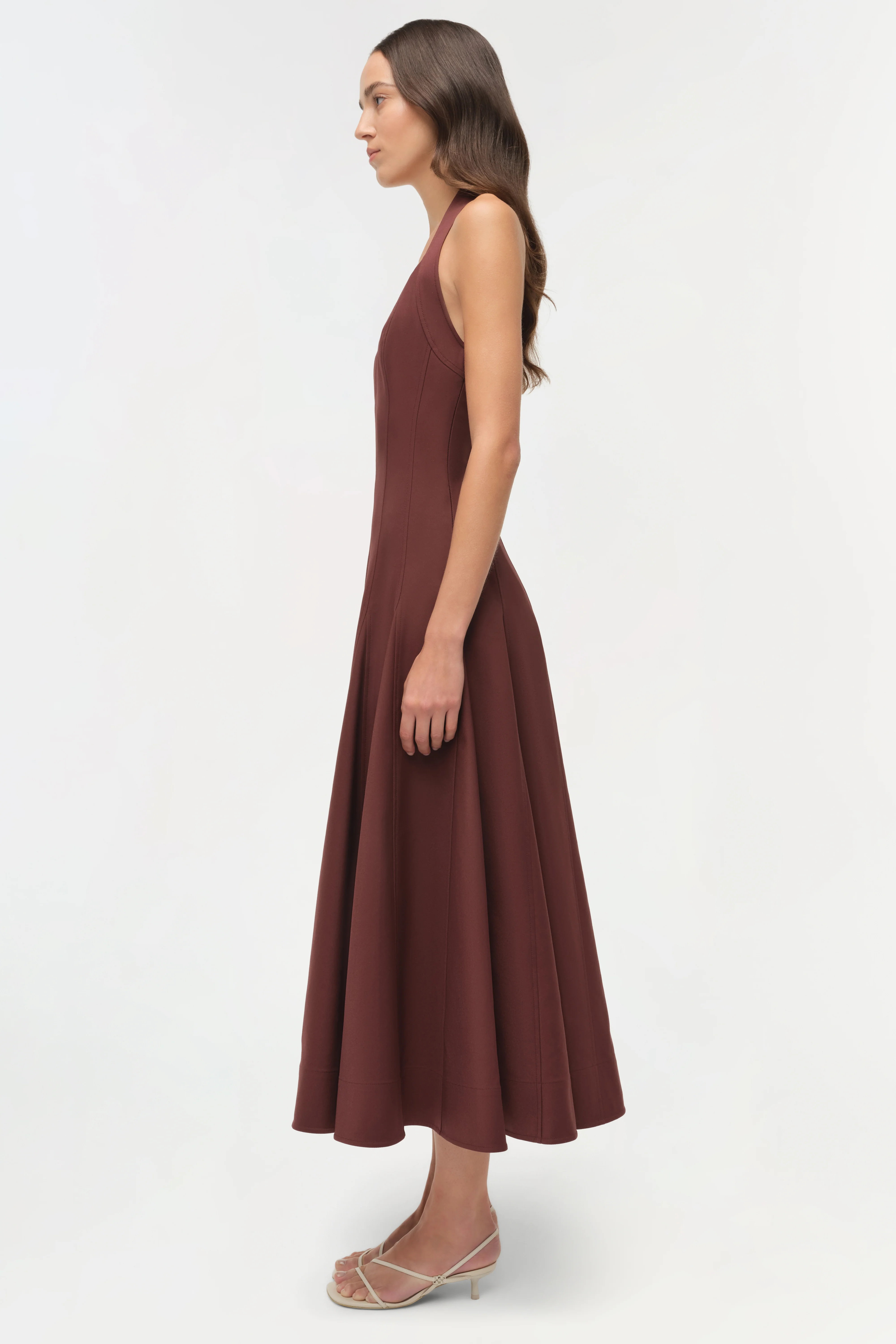 Melissa Cotton Halter Midi Dress - Image 4