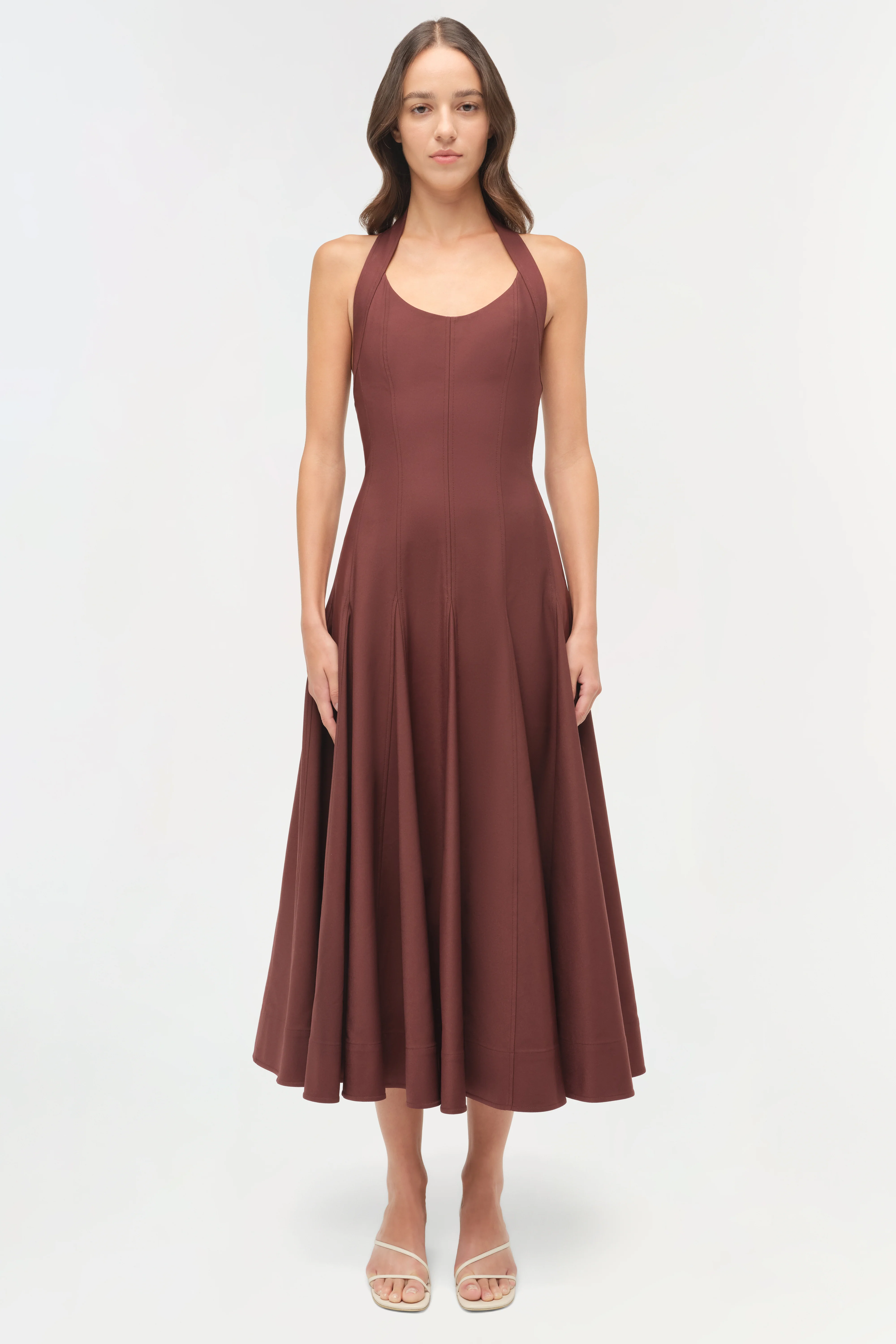 Melissa Cotton Halter Midi Dress - Image 6