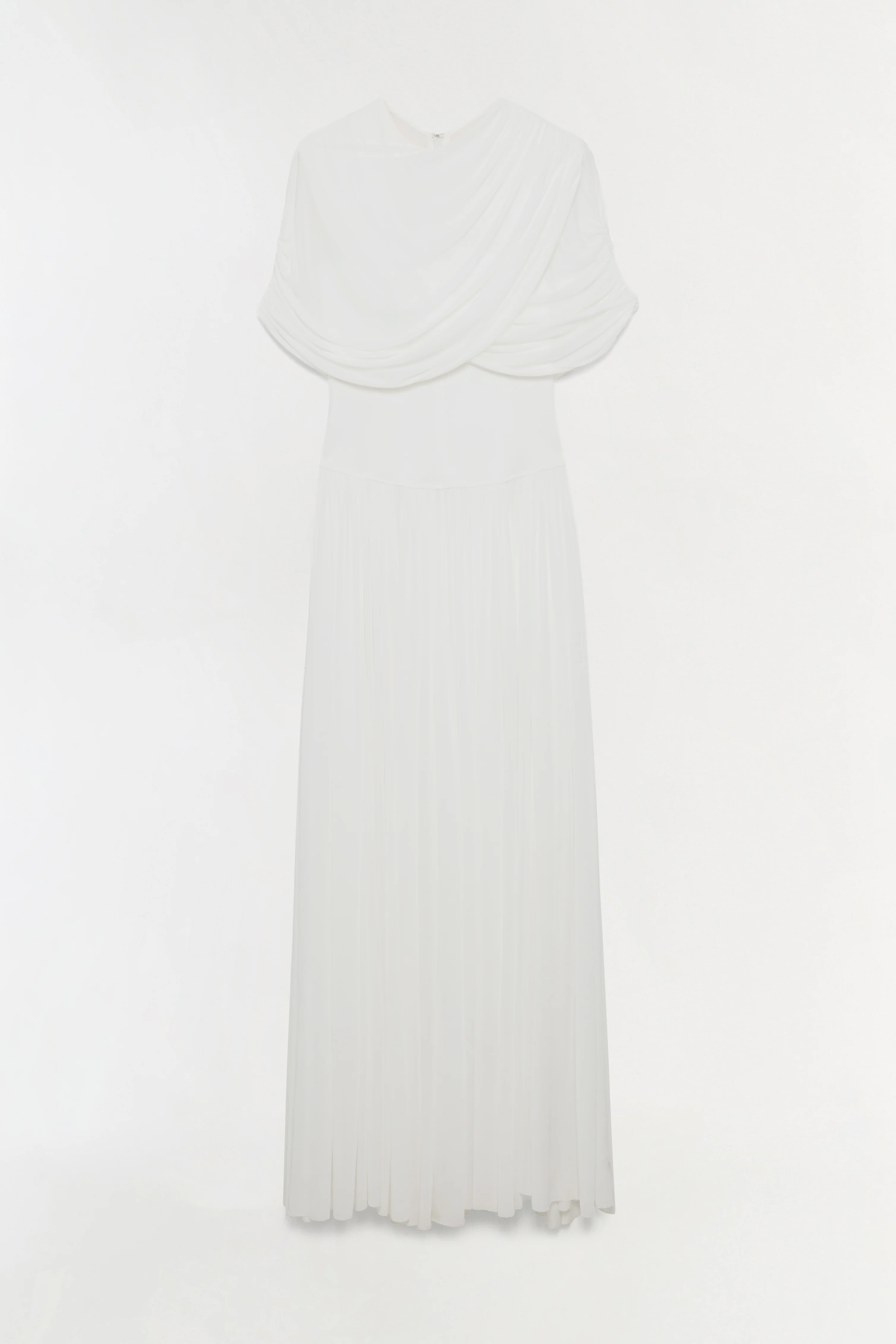 Nancie Draped Jersey Cape Maxi Dress