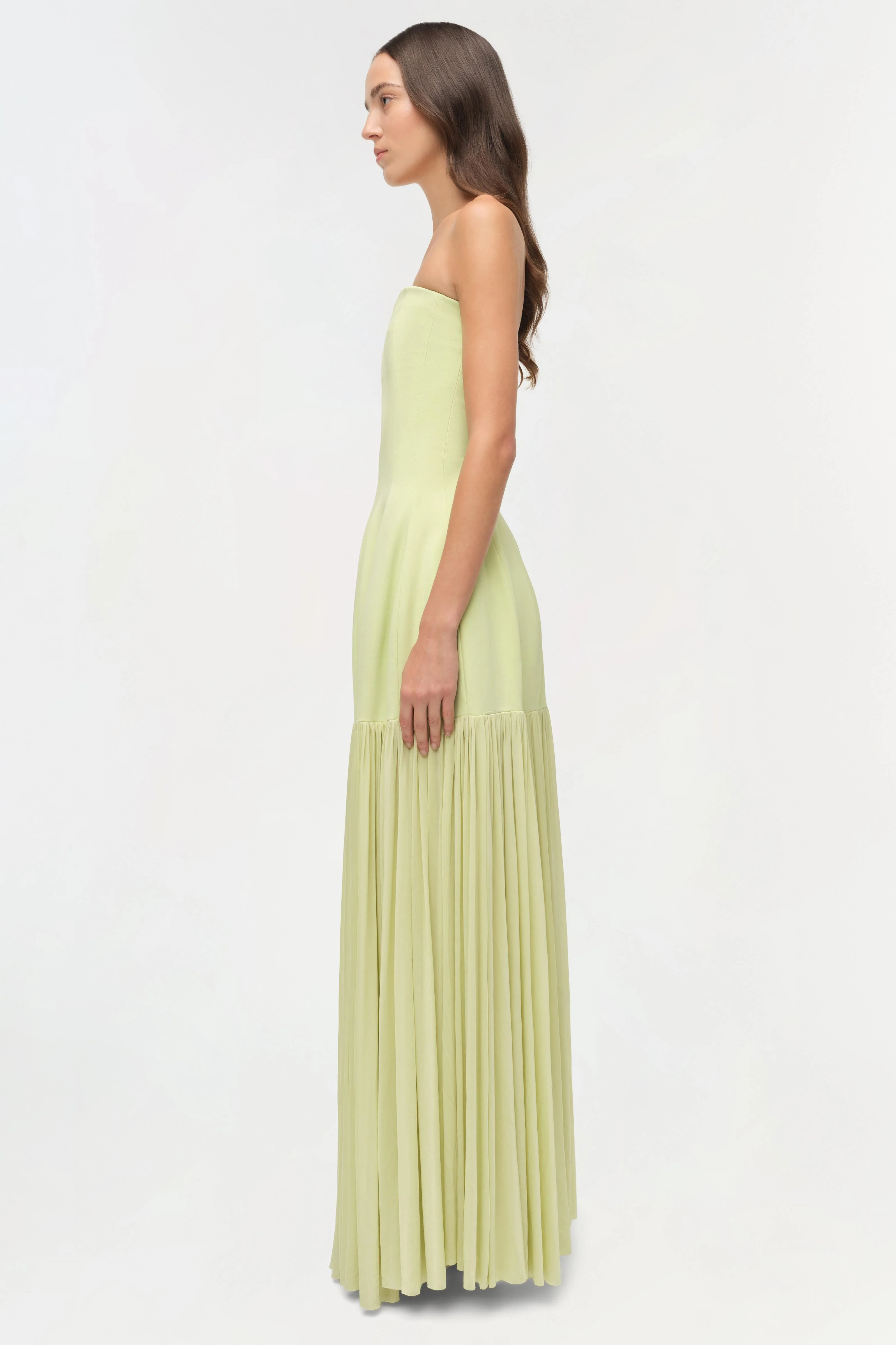Sandrine Draped Jersey Bustier Midi Dress - Image 5