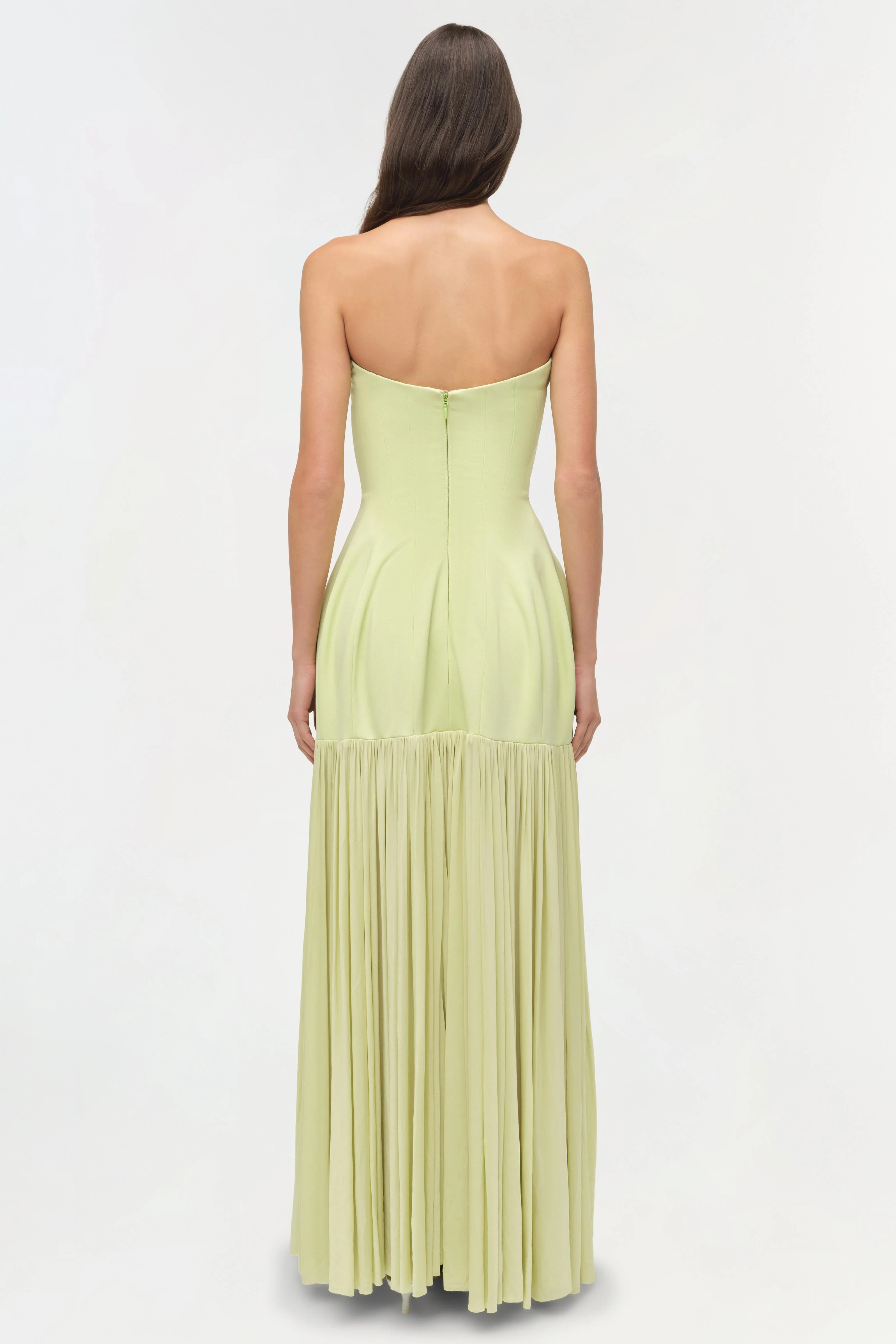 Sandrine Draped Jersey Bustier Midi Dress - Image 6