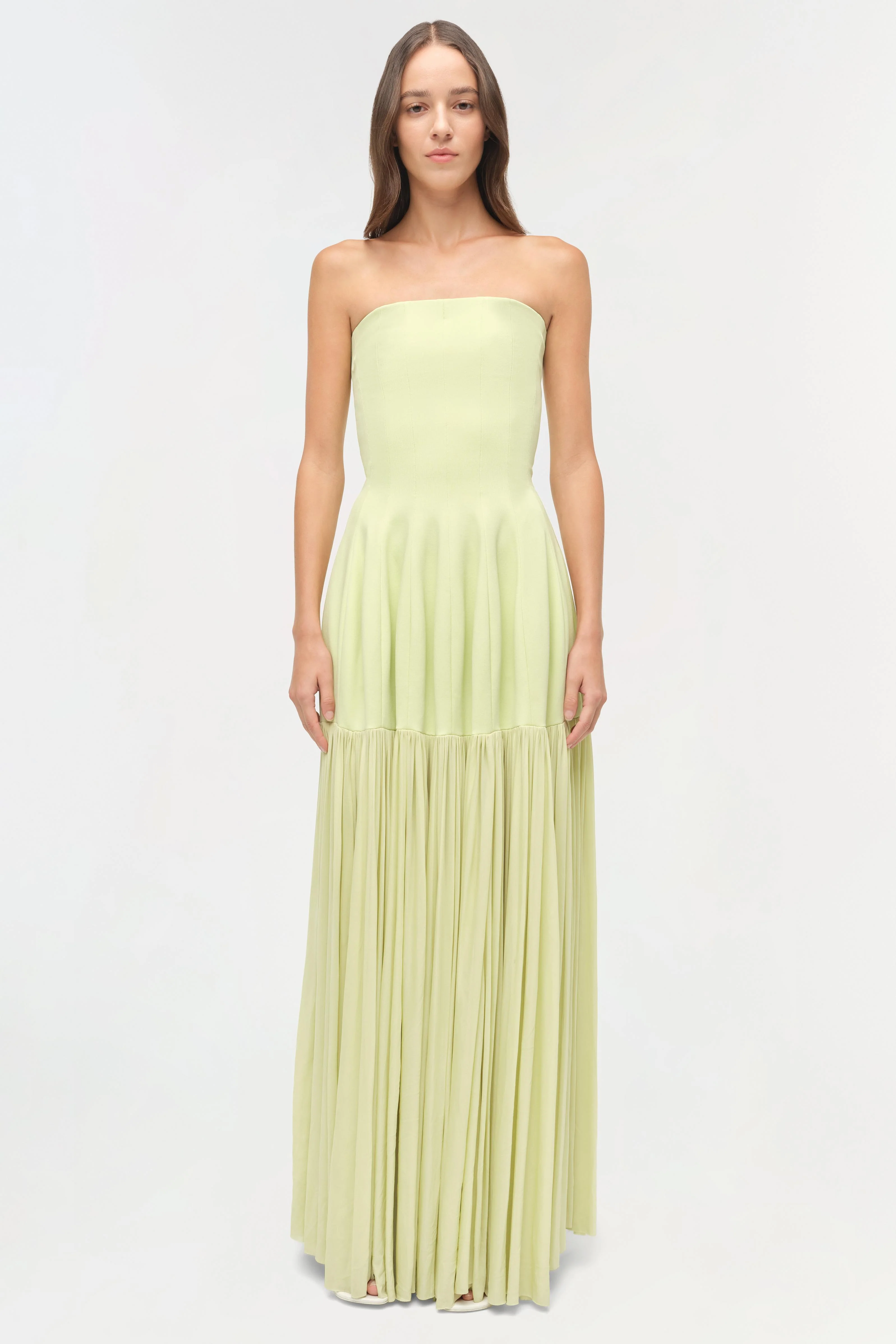 Sandrine Draped Jersey Bustier Midi Dress - Image 7