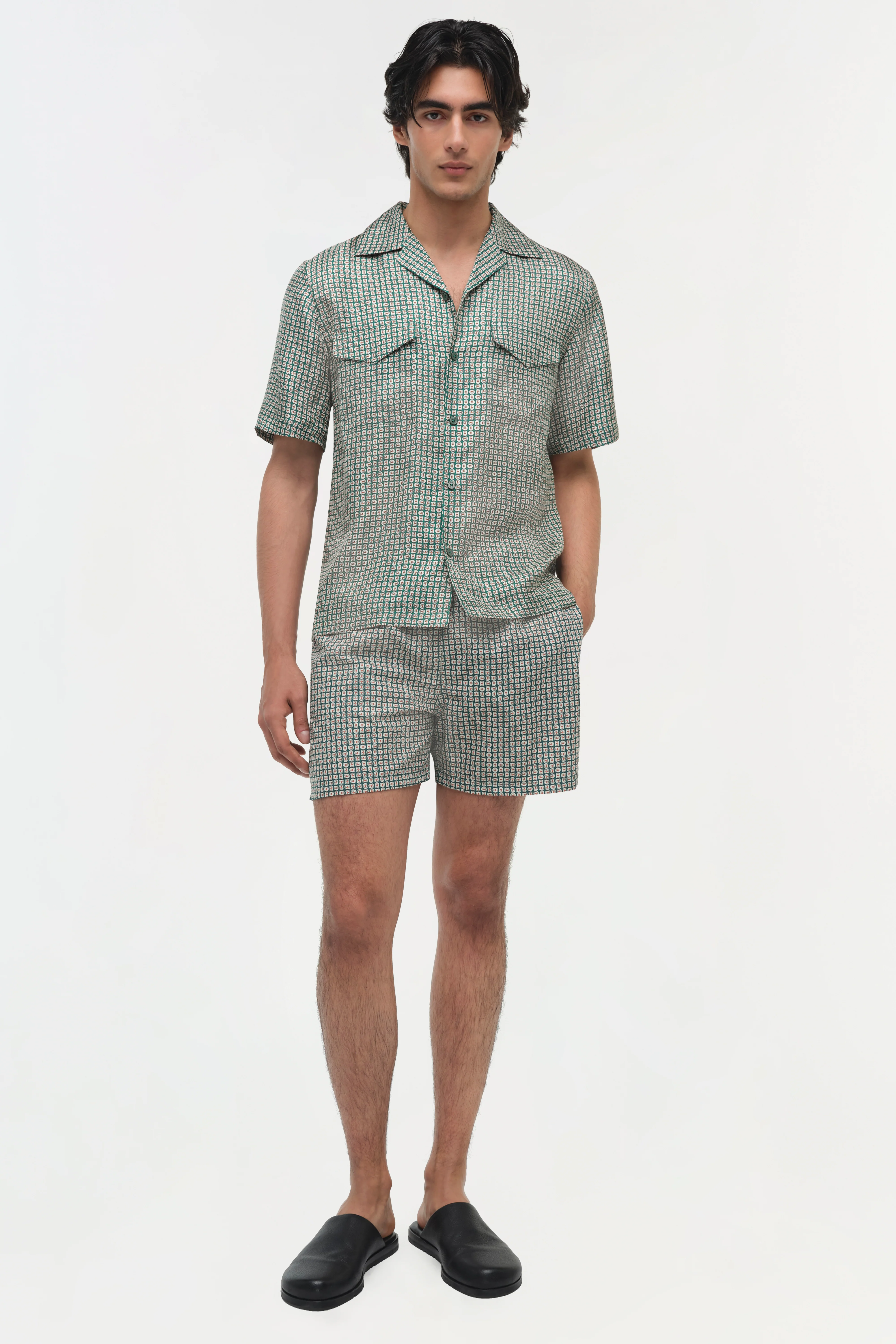Clarke Silk Foulard Camp Shirt - Image 2