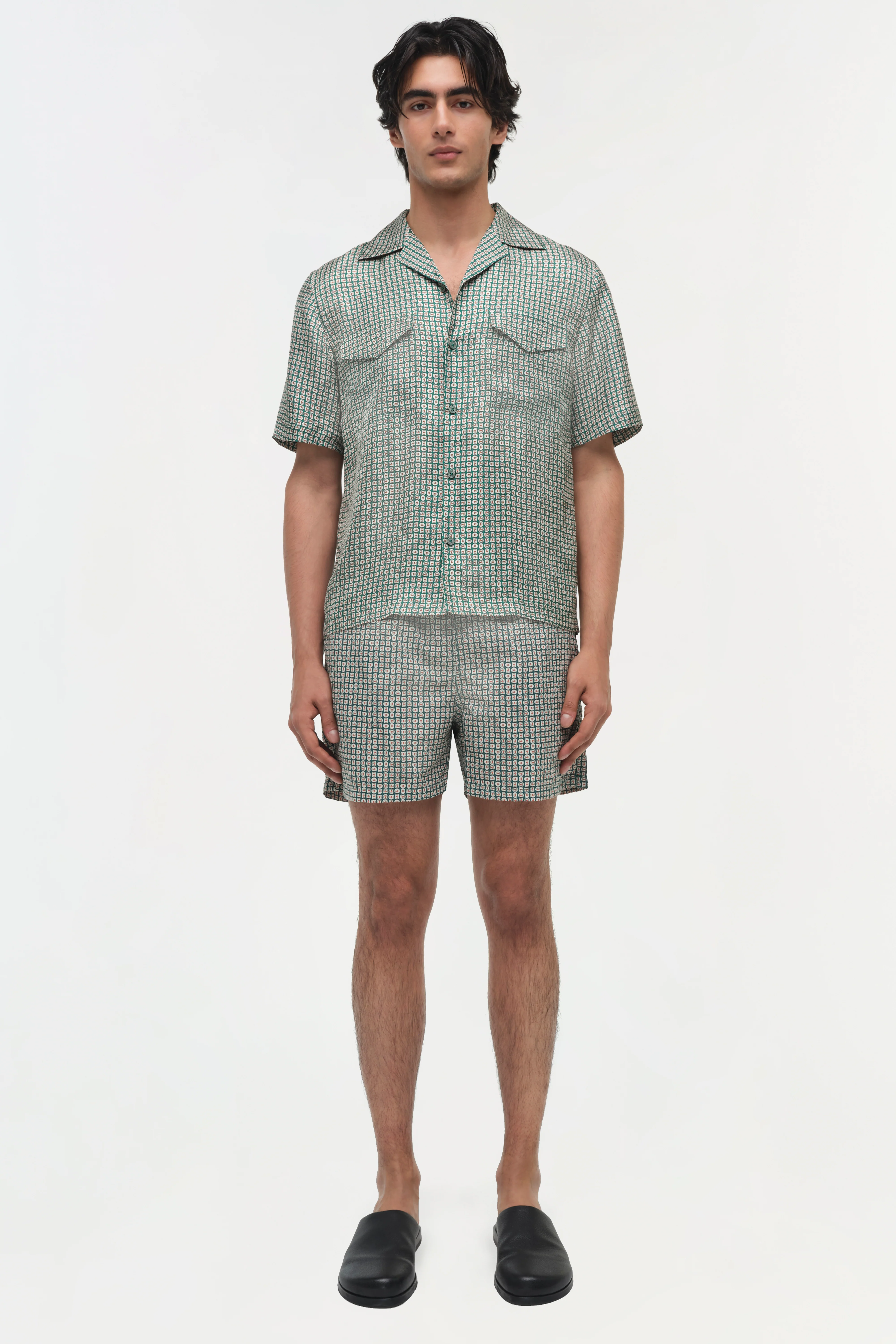 Clarke Silk Foulard Camp Shirt - Image 6
