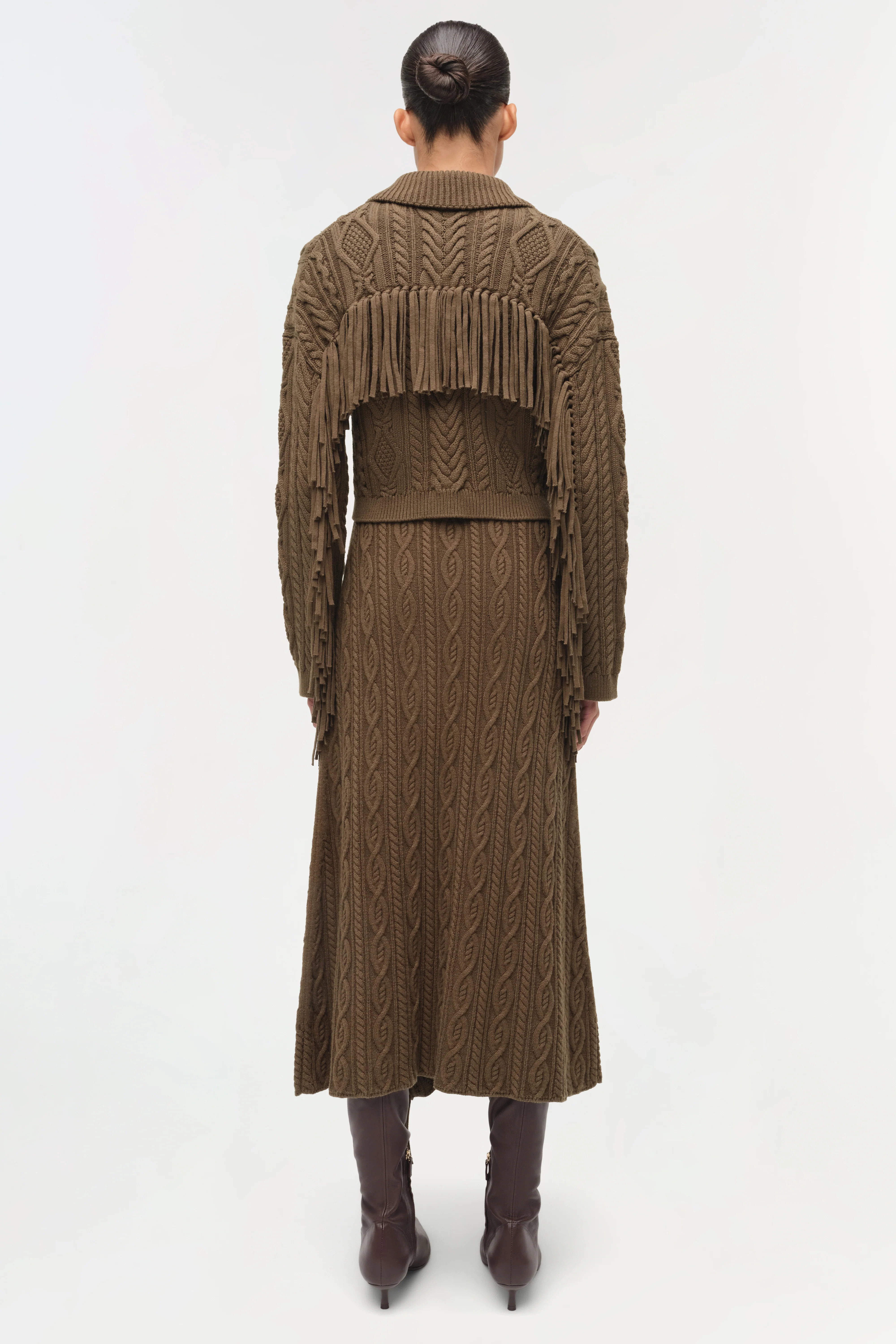 Kara Wool Fringe Midi Skirt - Image 5