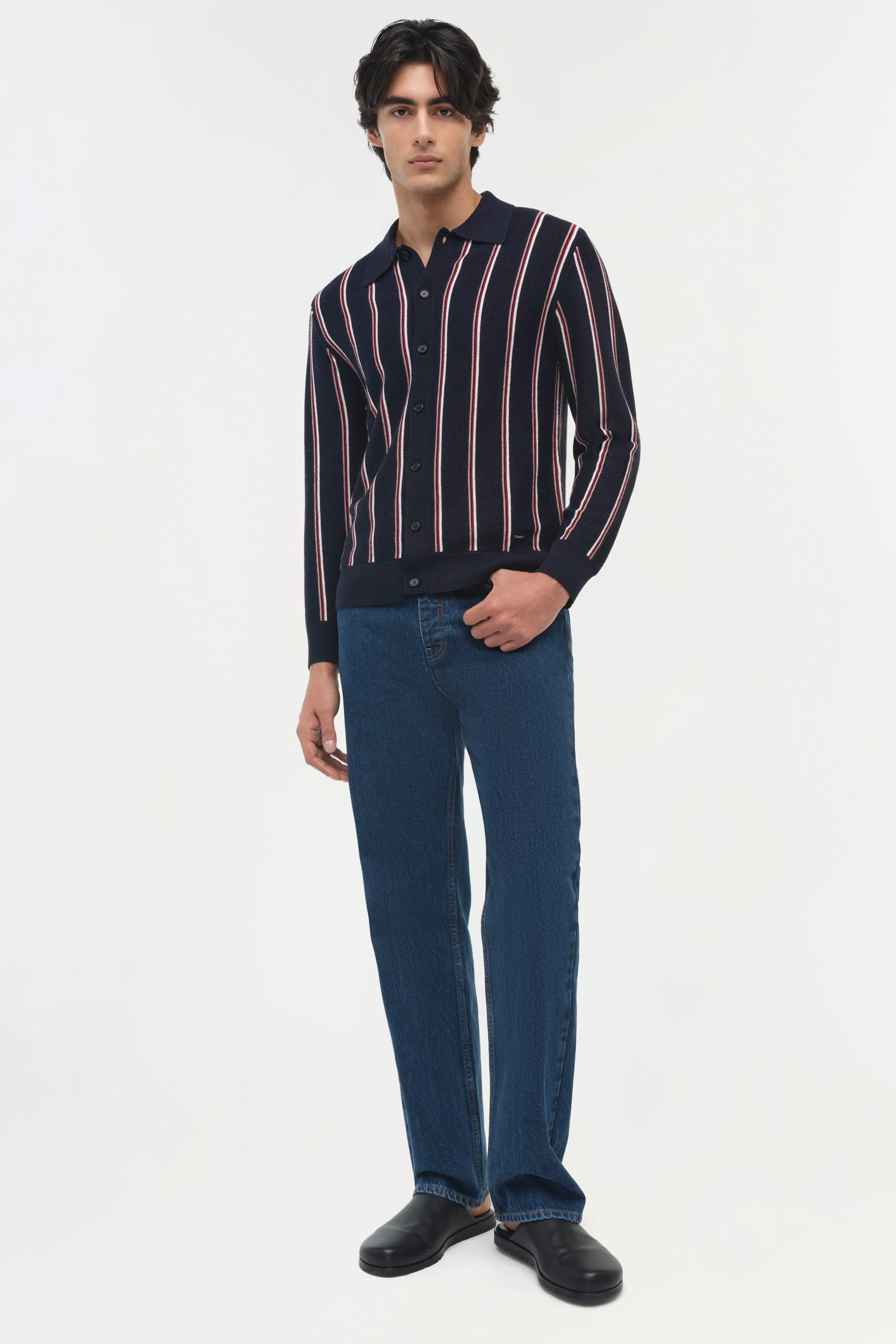 Elio Wool Collared Cardigan - Image 3