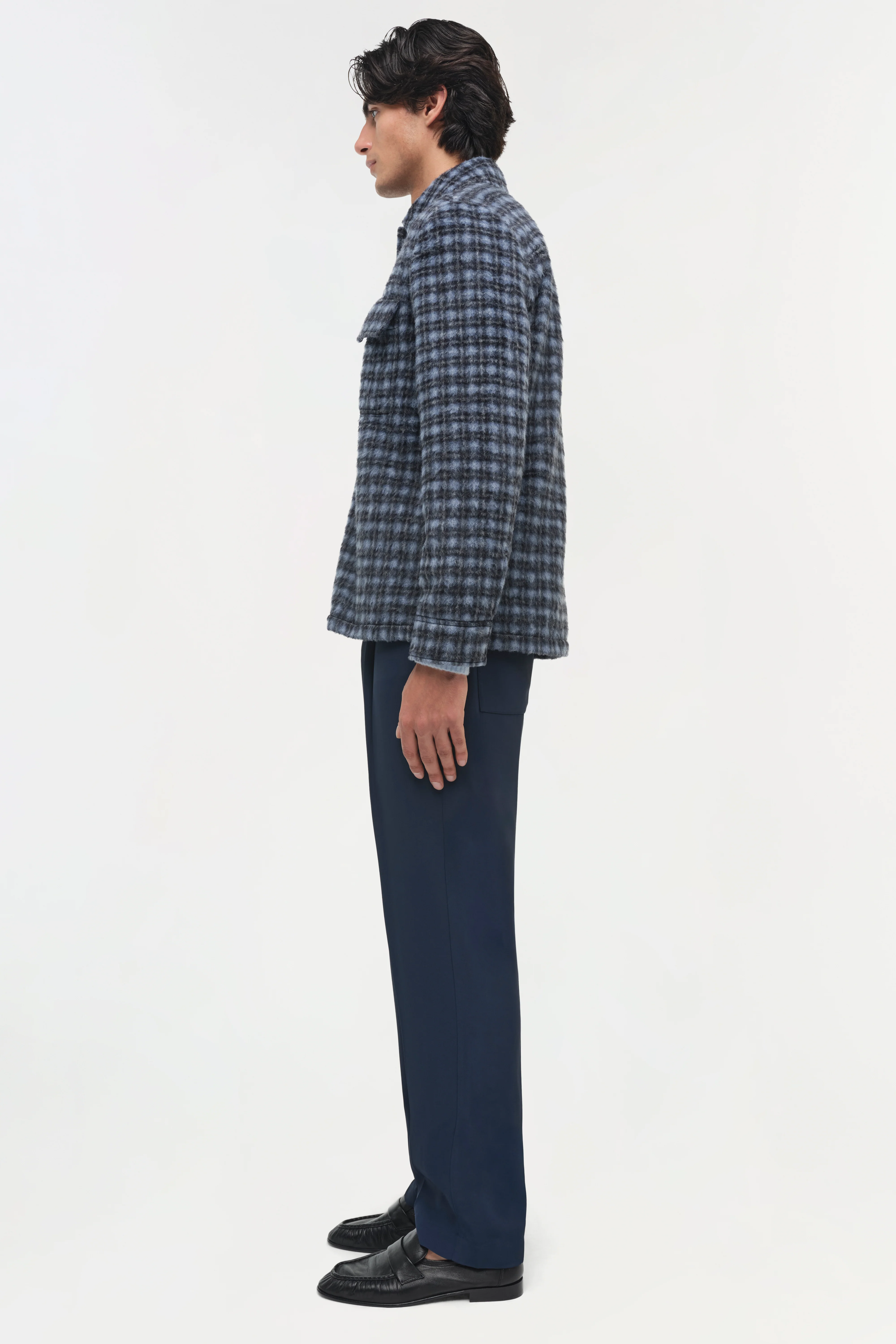 Caleb Brushed Plaid Shirt Jacket - Image 4