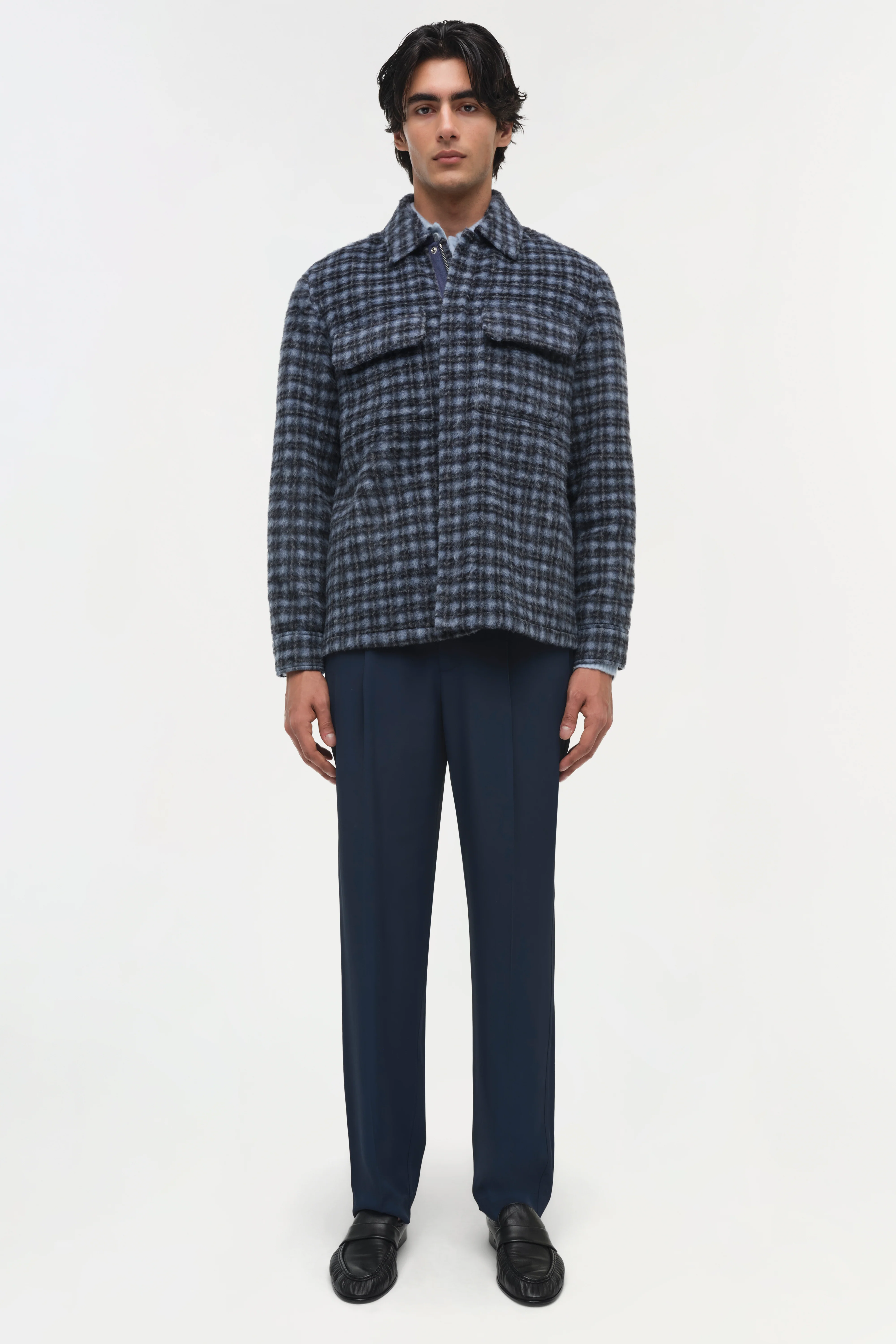 Caleb Brushed Plaid Shirt Jacket - Image 7