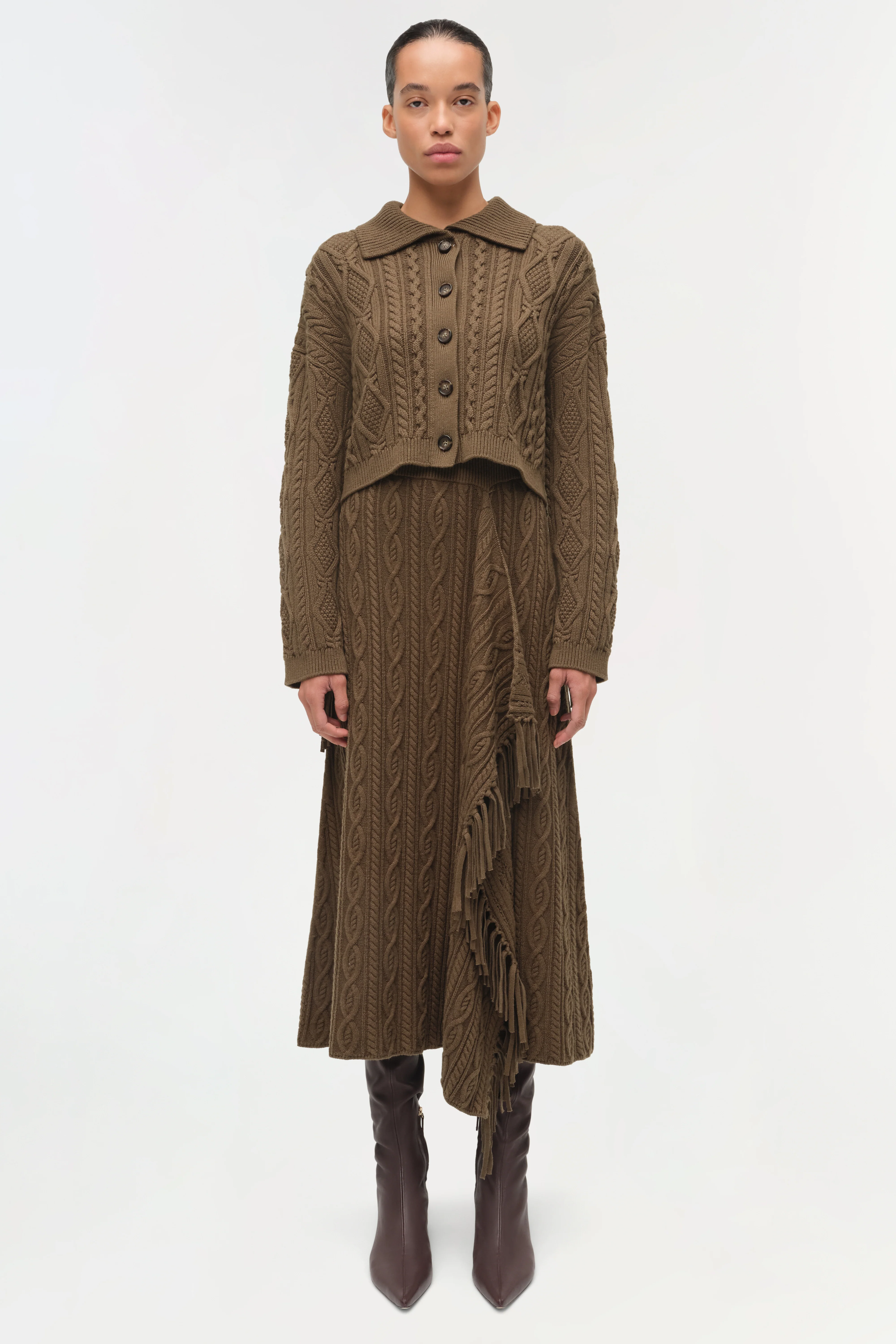 Virginia Wool Fringe Cardigan - Image 6