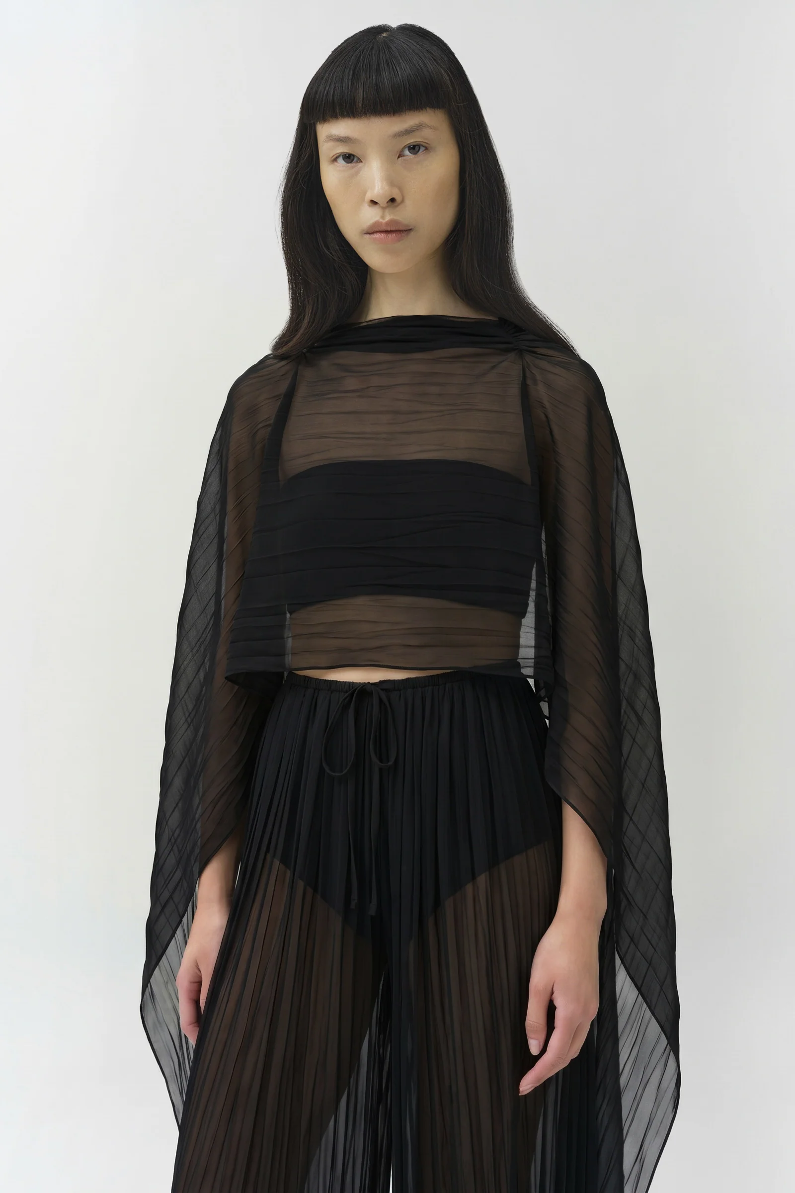 Genoa Crinkle Jersey Cape - Image 3