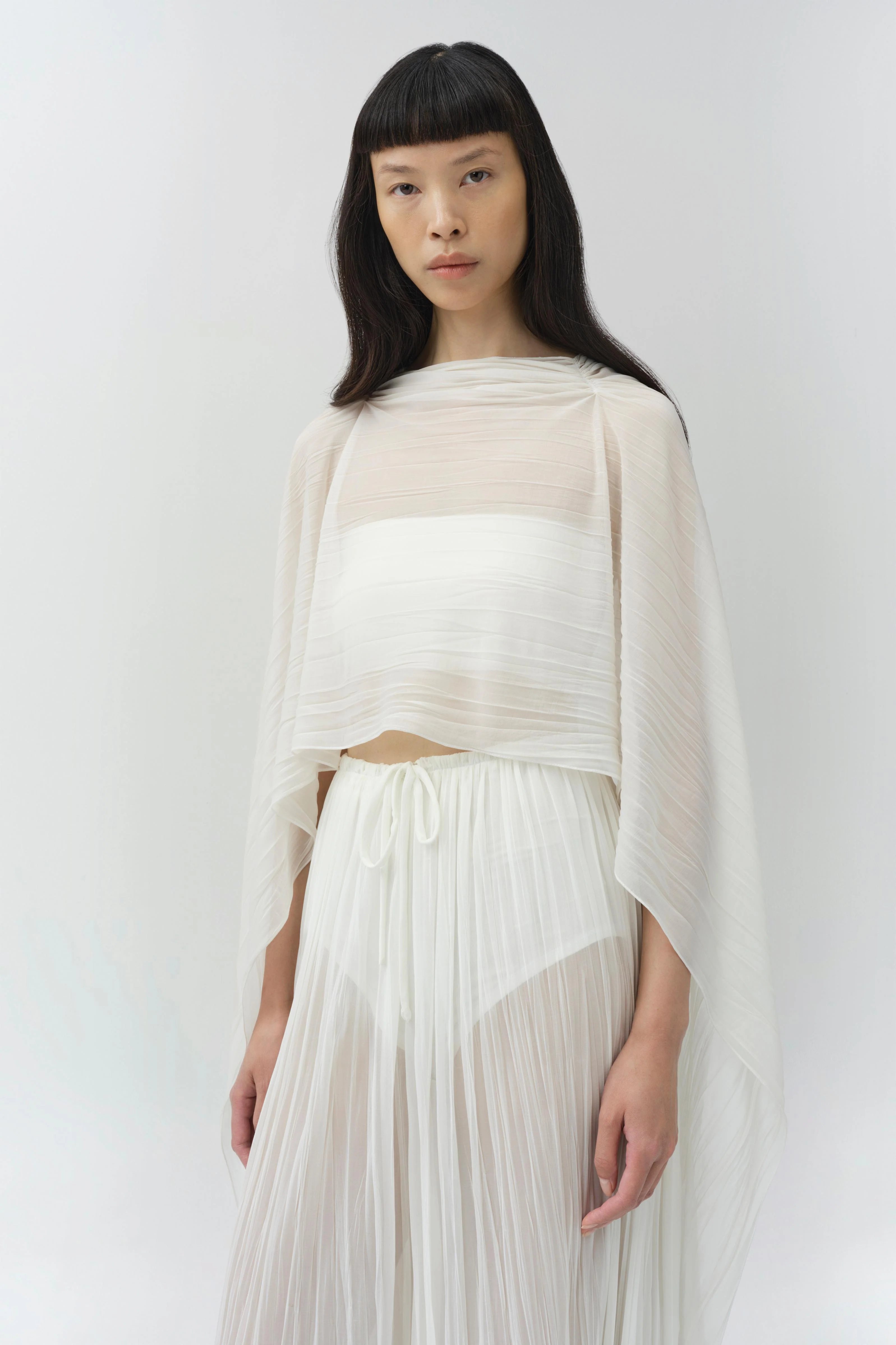 Genoa Crinkle Jersey Cape - Image 3