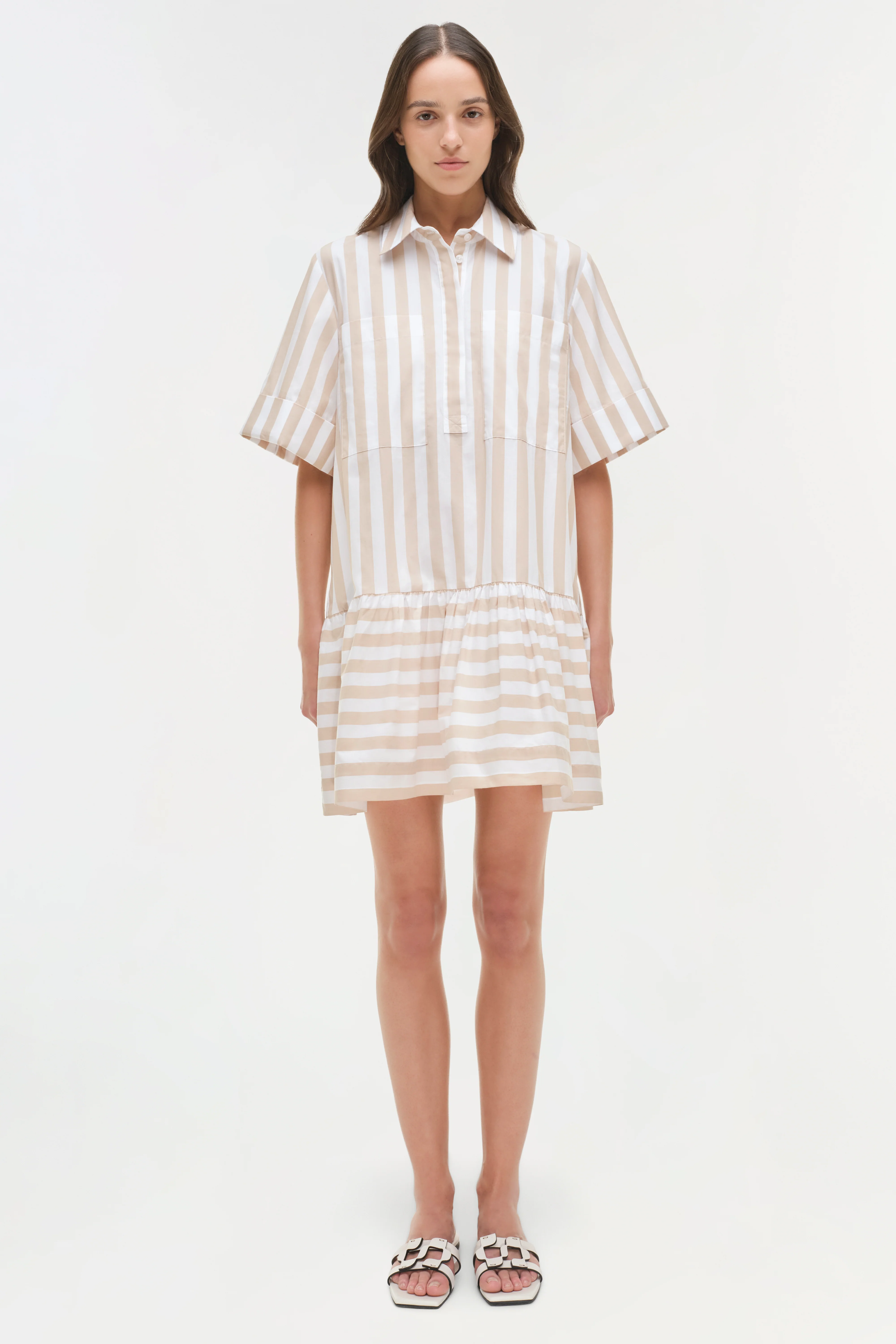 Cris Cotton Mini Shirt Dress - Image 2
