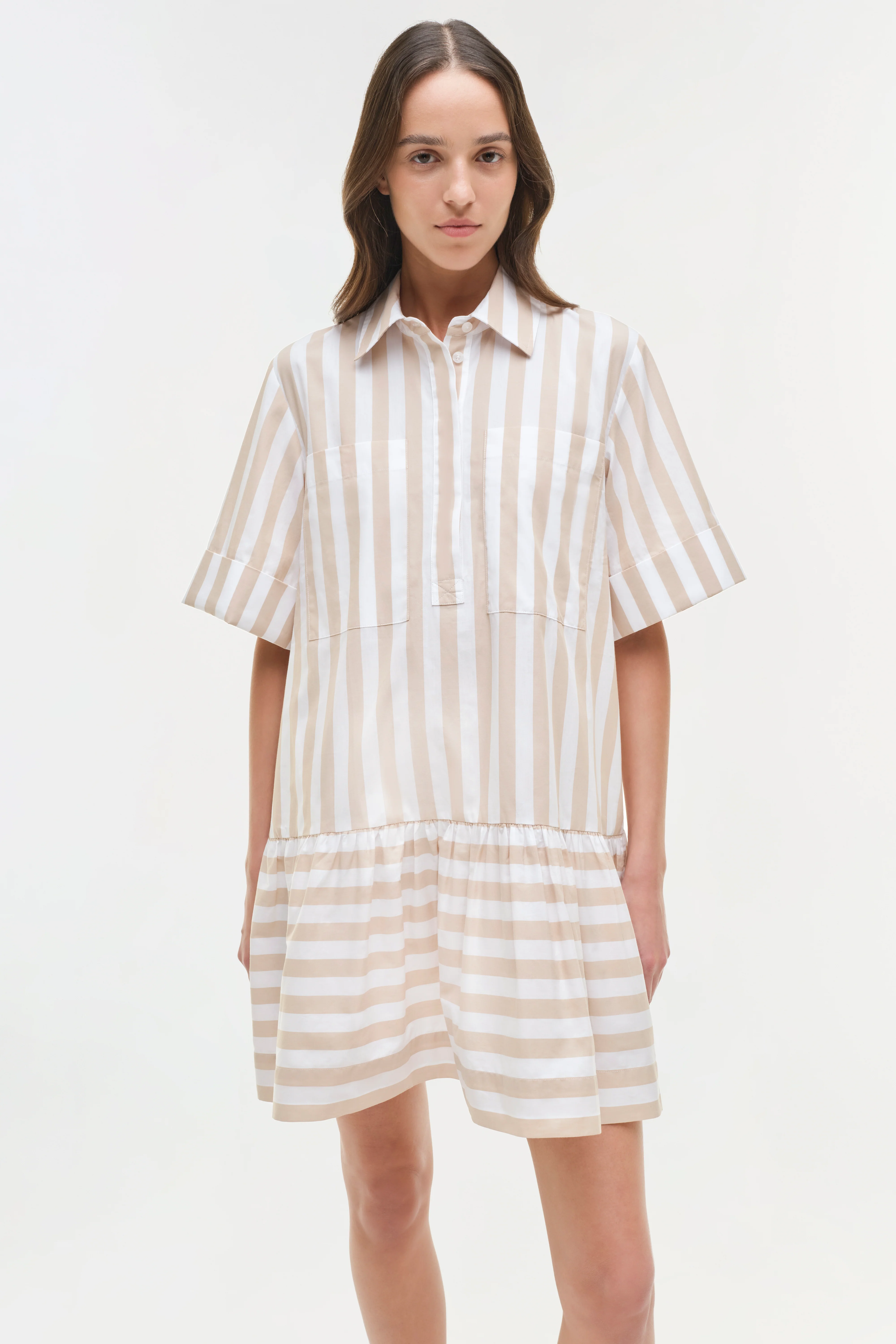 Cris Cotton Mini Shirt Dress - Image 4
