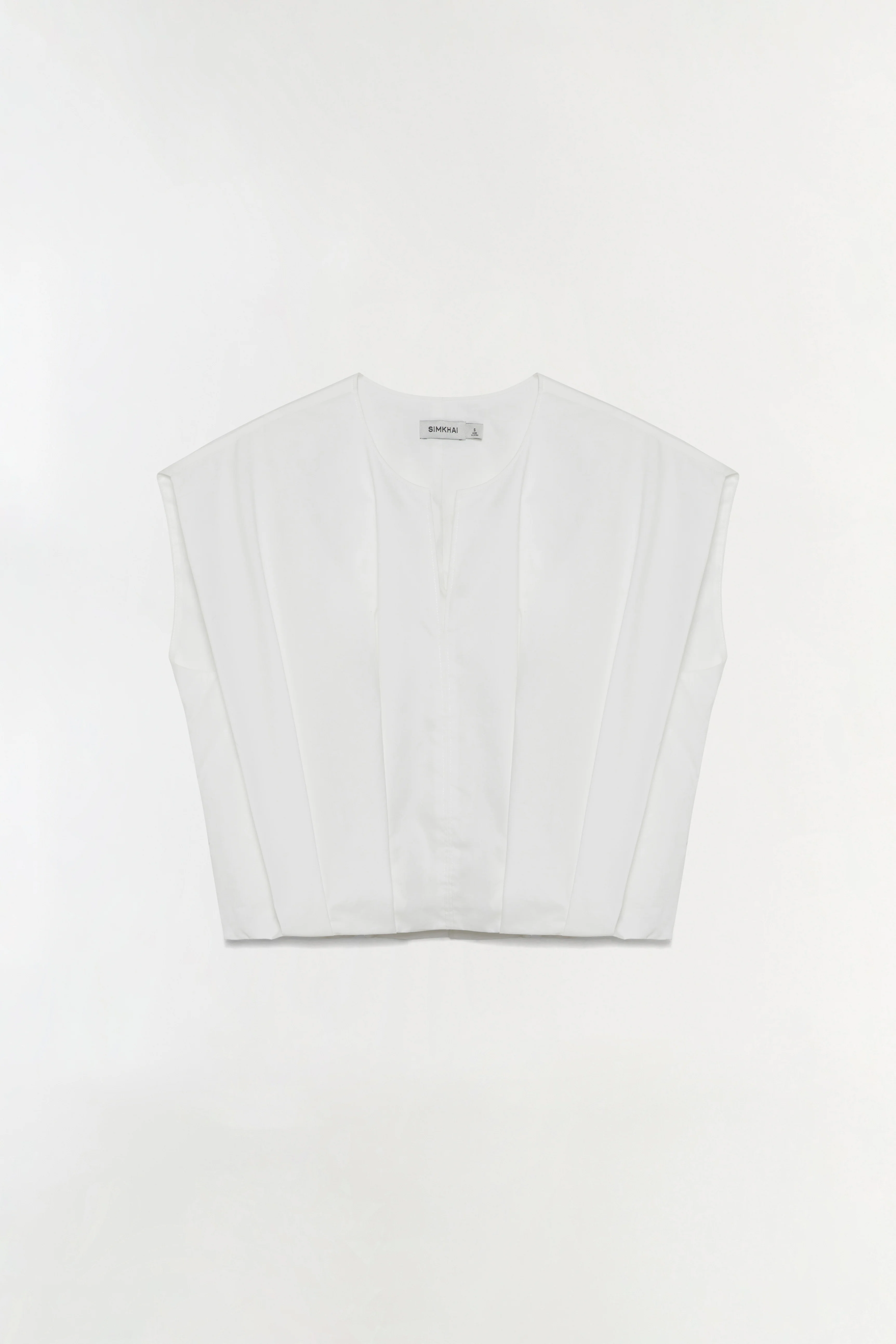 Wrenli Cotton Pleated Top