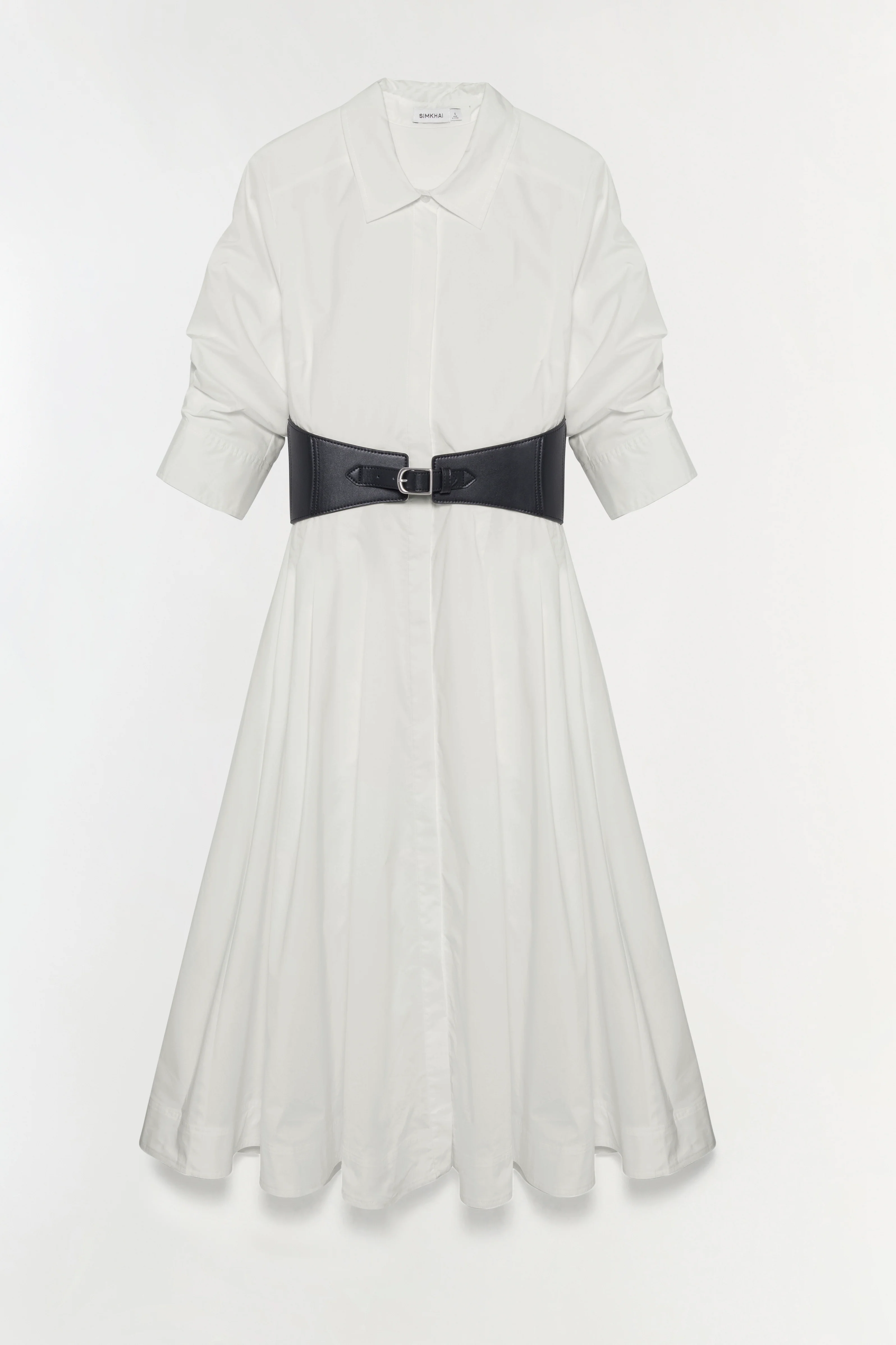 Olson Belted Cotton Midi Dress