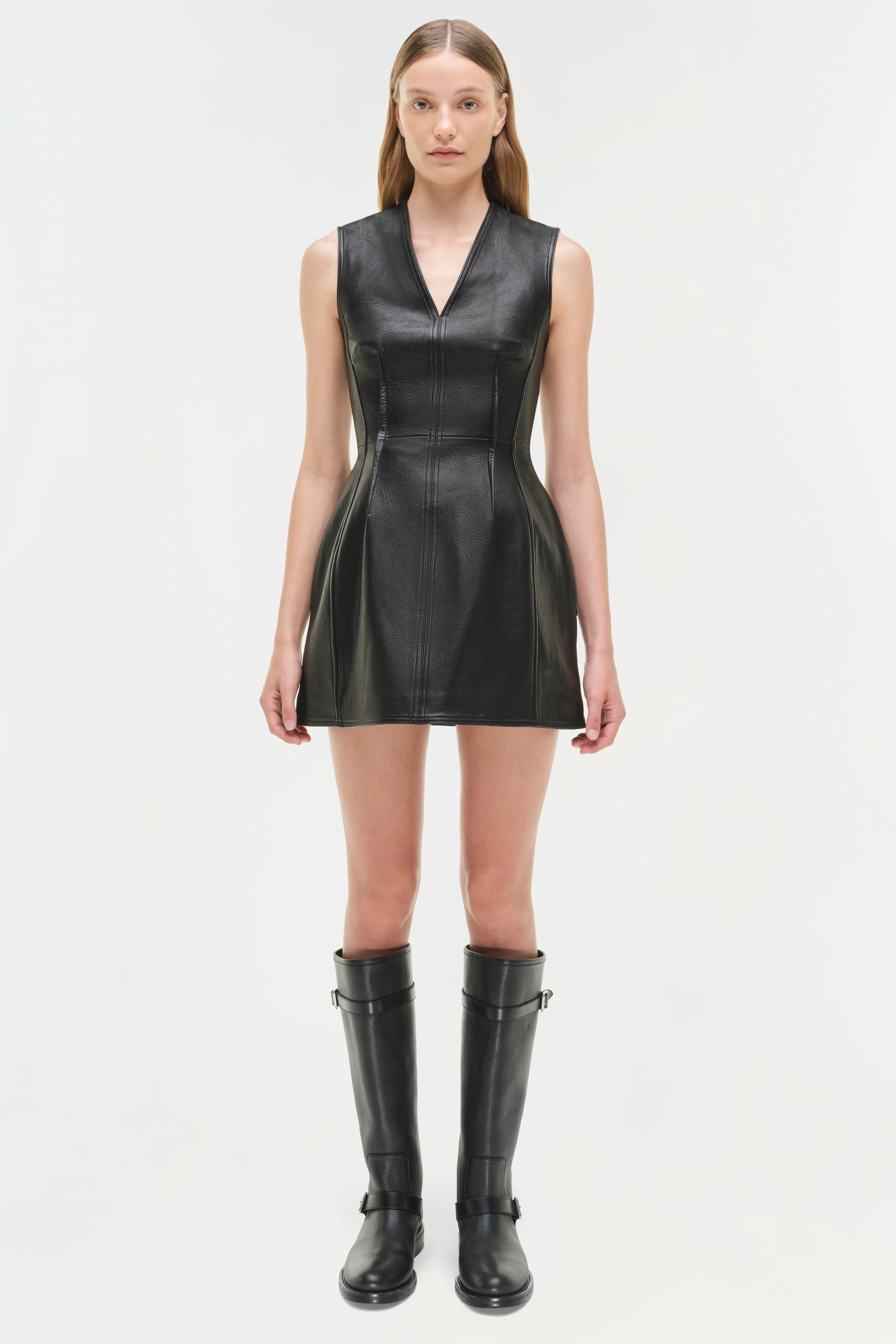 Juliette Leather Mini Dress - Image 6