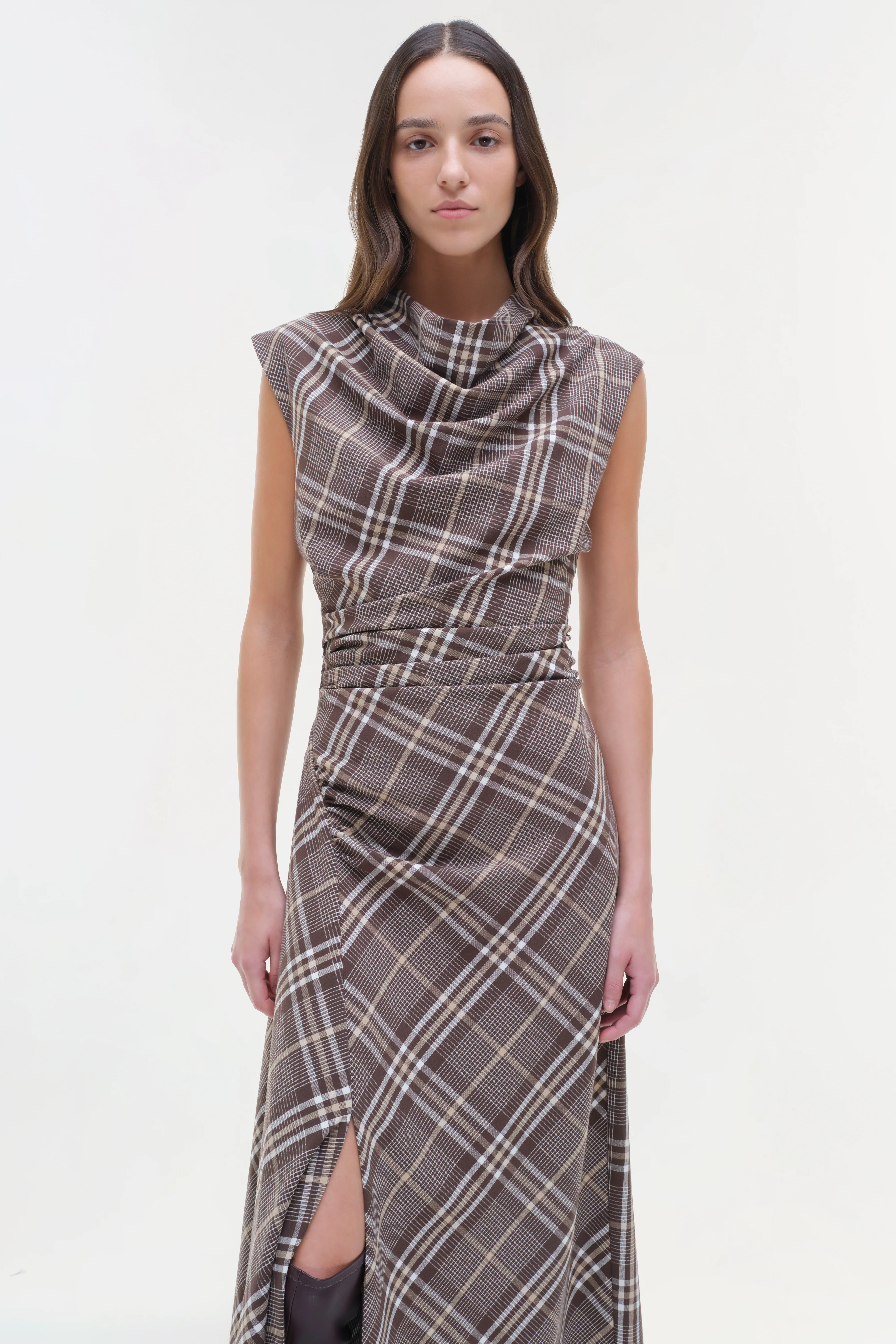 Burke Draped Midi Dress - Image 3