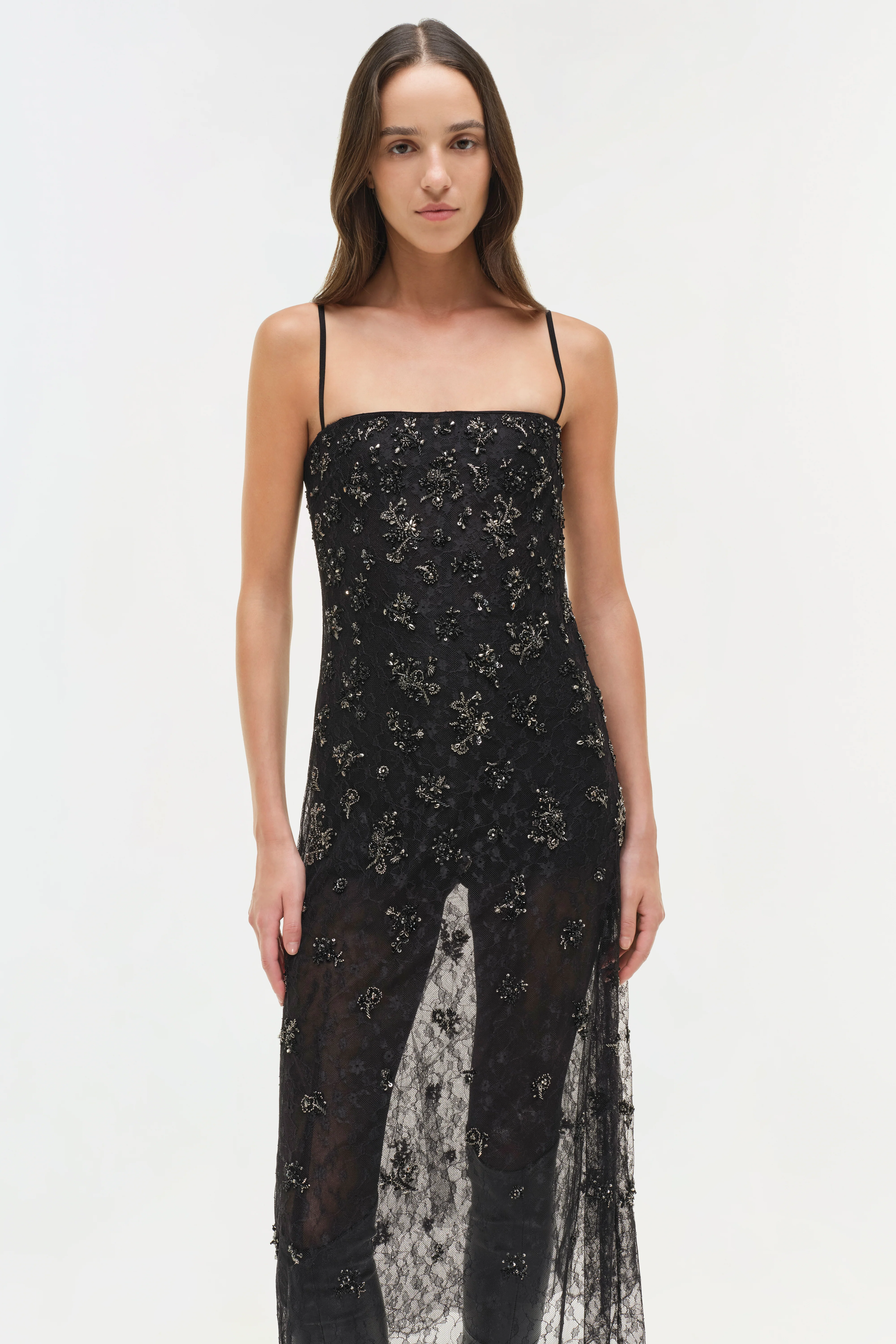 Carmela Embellished Lace Midi Dress - Image 3