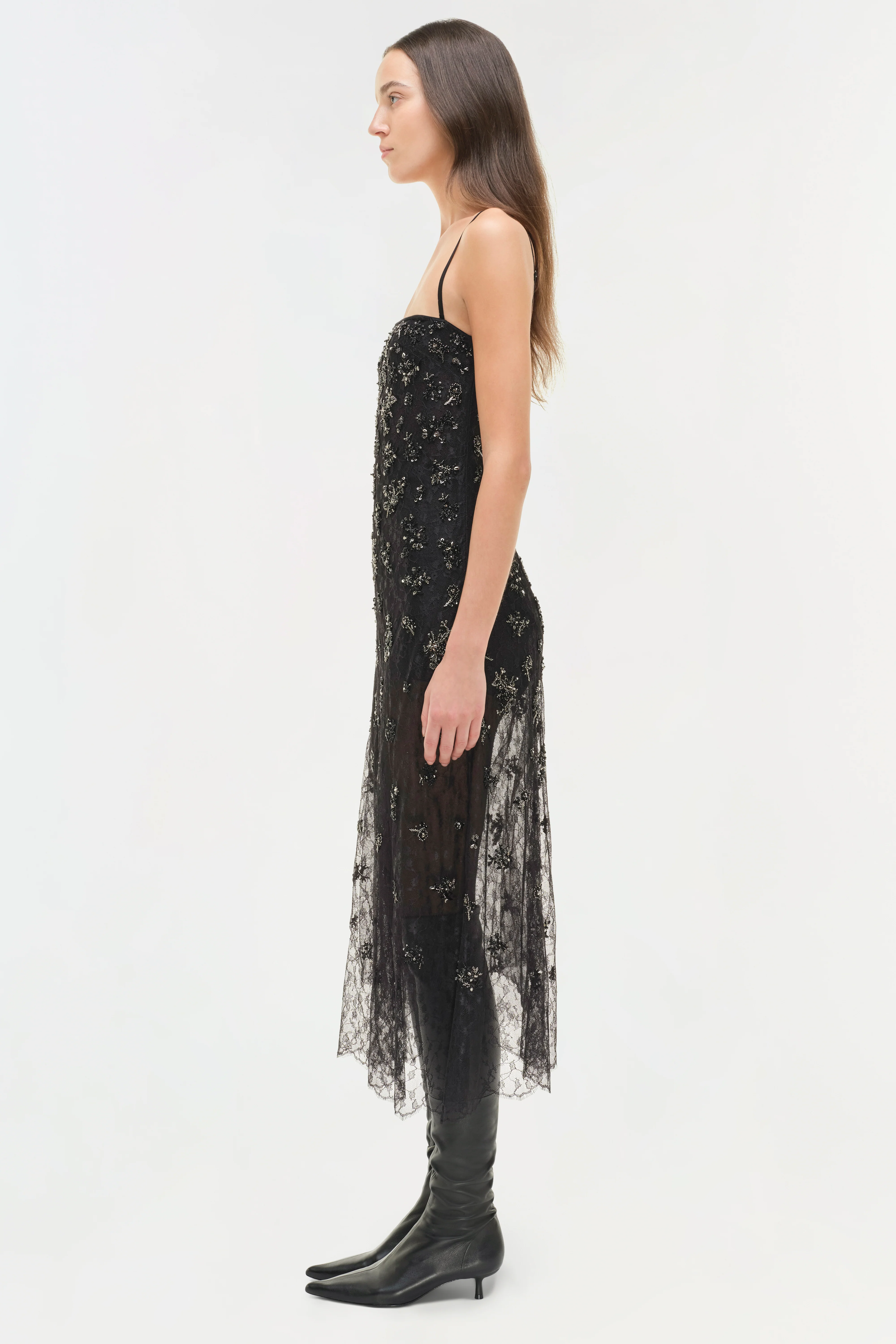 Carmela Embellished Lace Midi Dress - Image 4