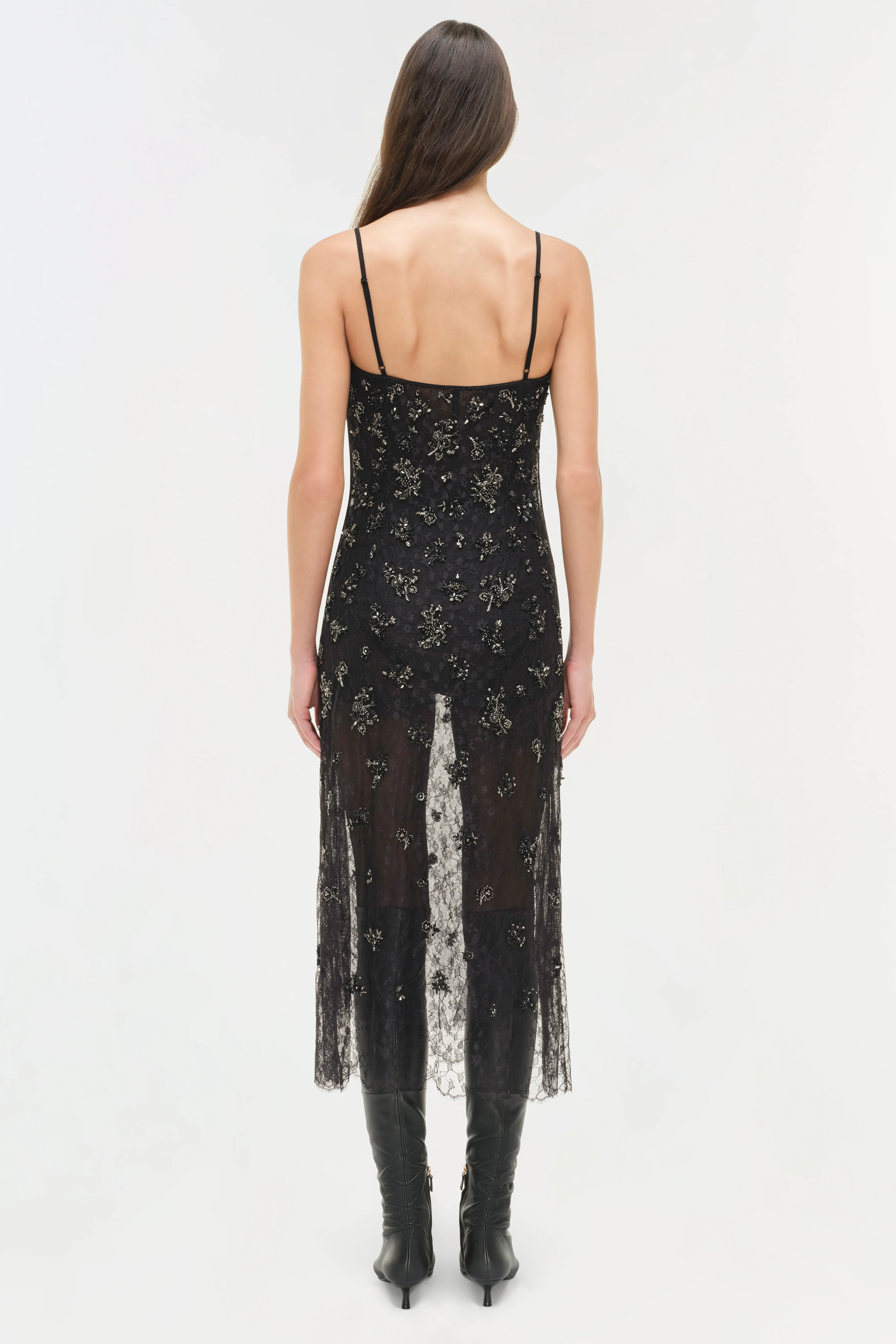Carmela Embellished Lace Midi Dress - Image 5
