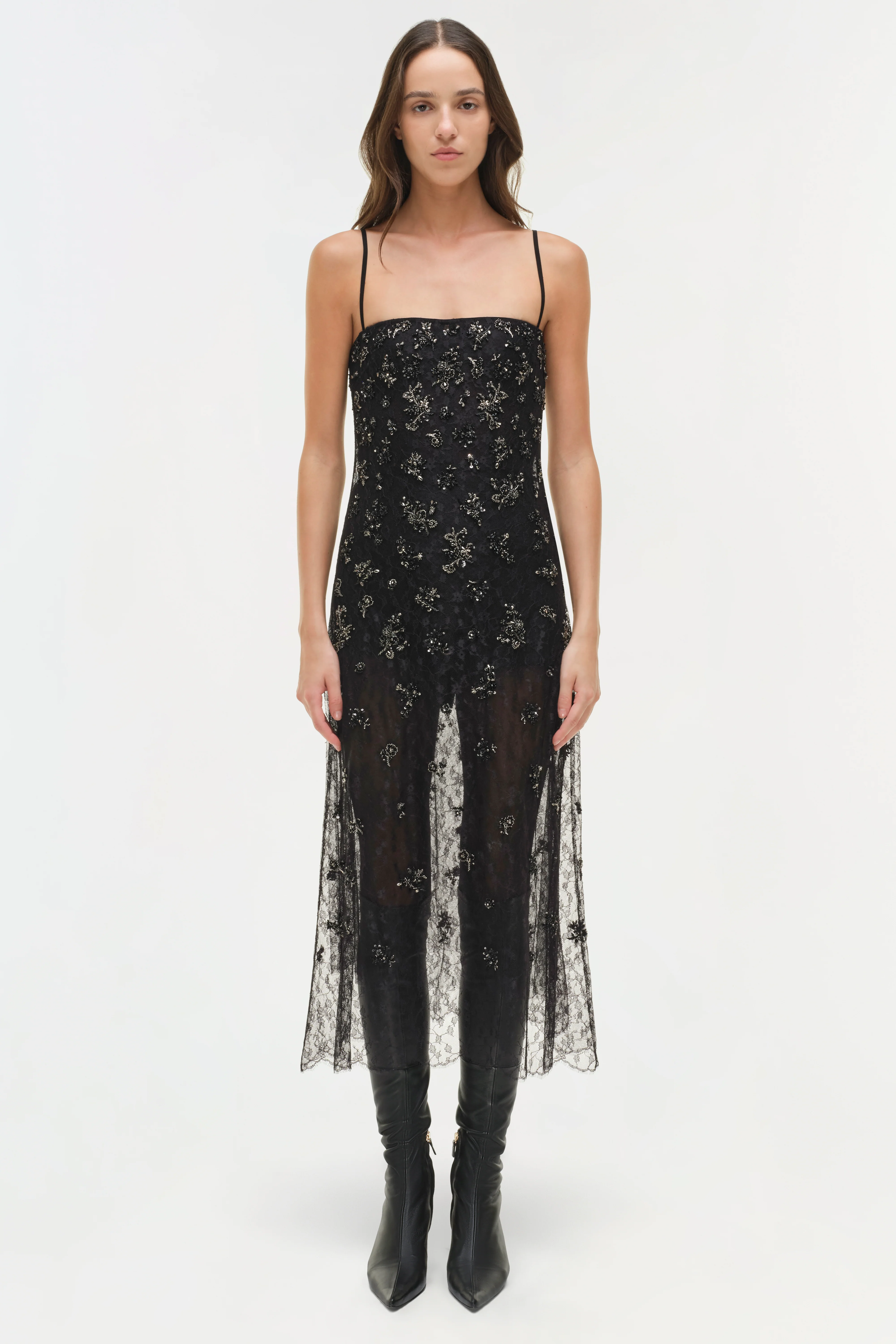 Carmela Embellished Lace Midi Dress - Image 6