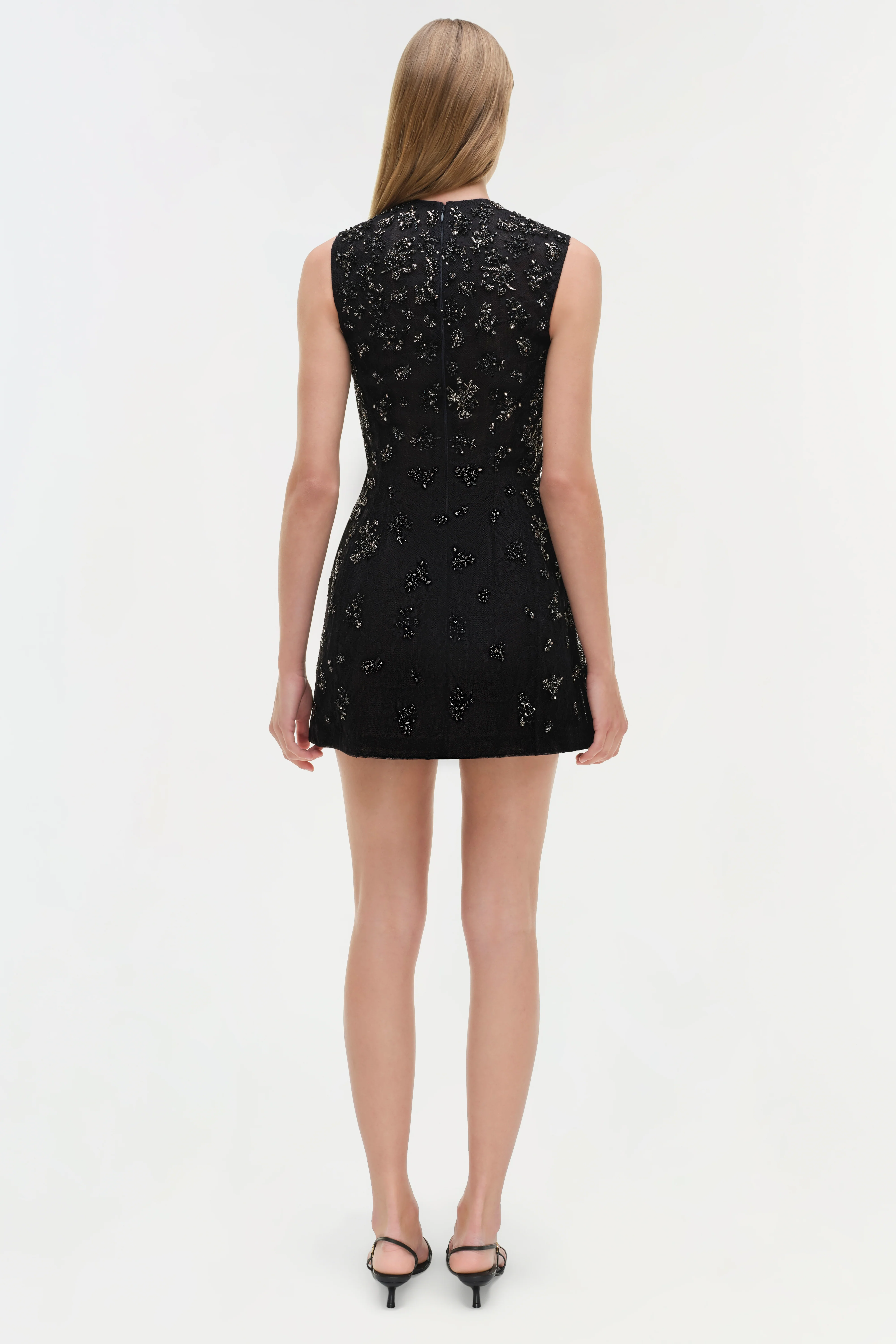 Evelina Embellished Lace Mini Dress - Image 5