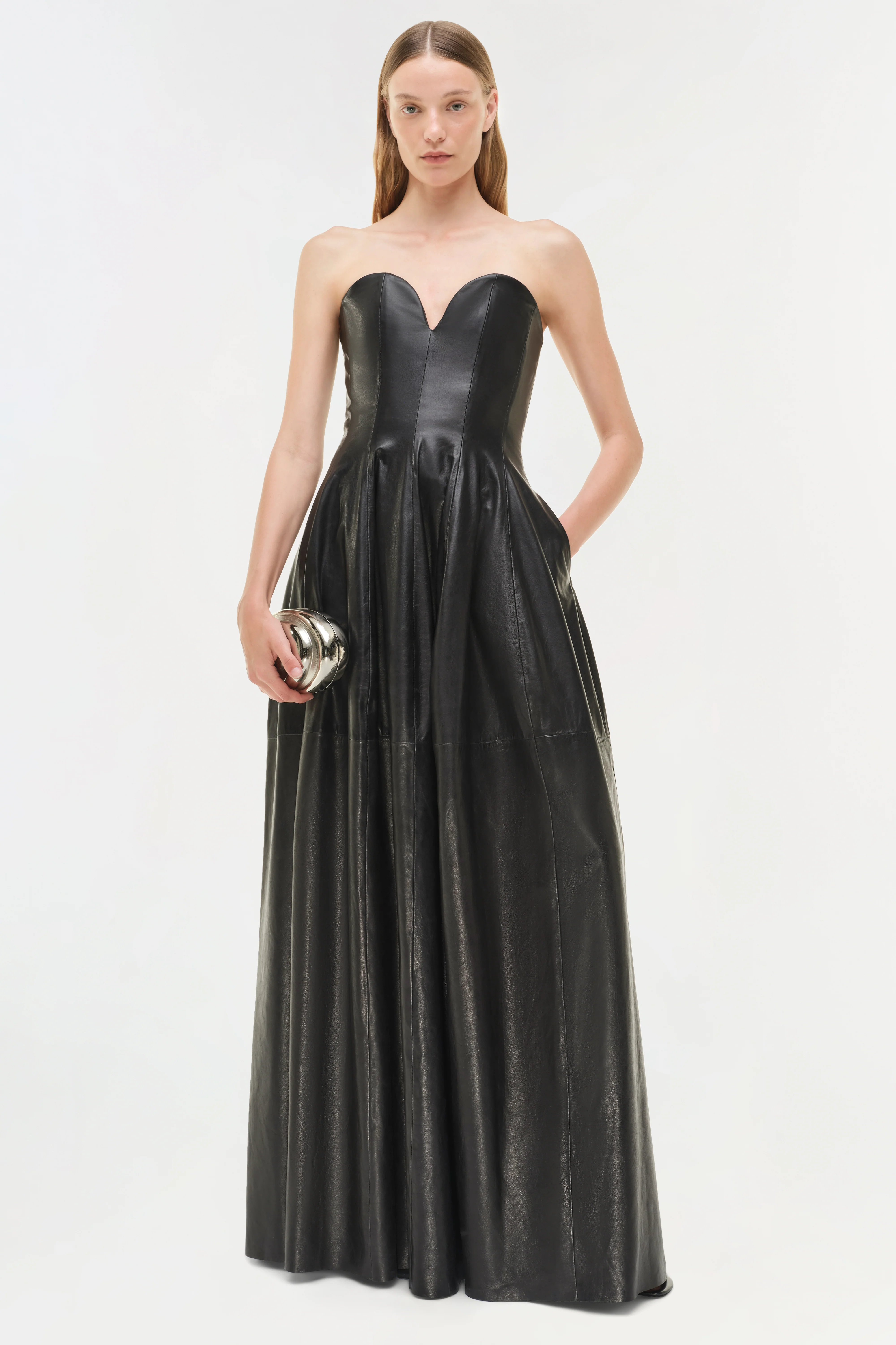 Carrington Leather Bustier Gown - Image 3
