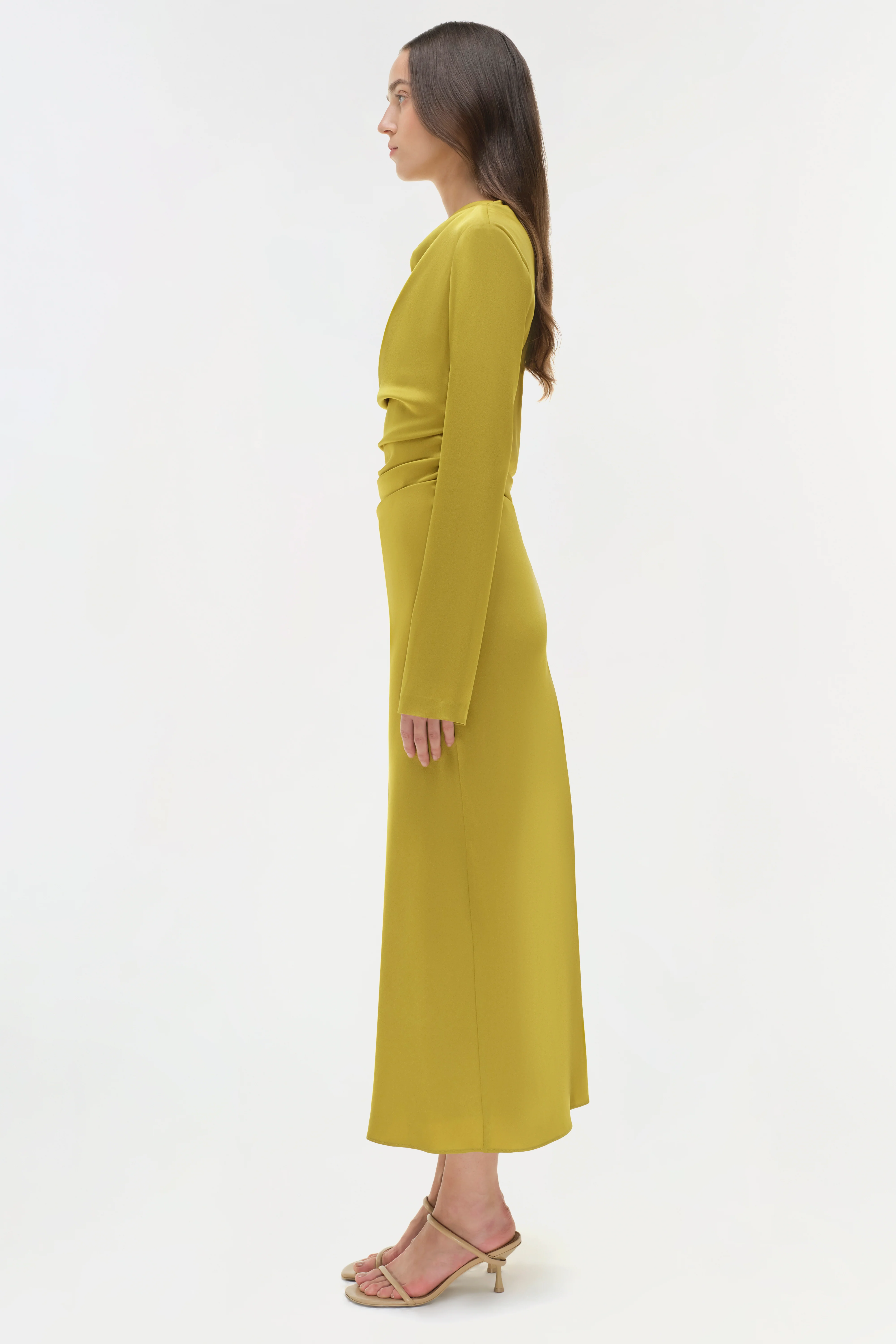 Odessa Satin Midi Dress - Image 4