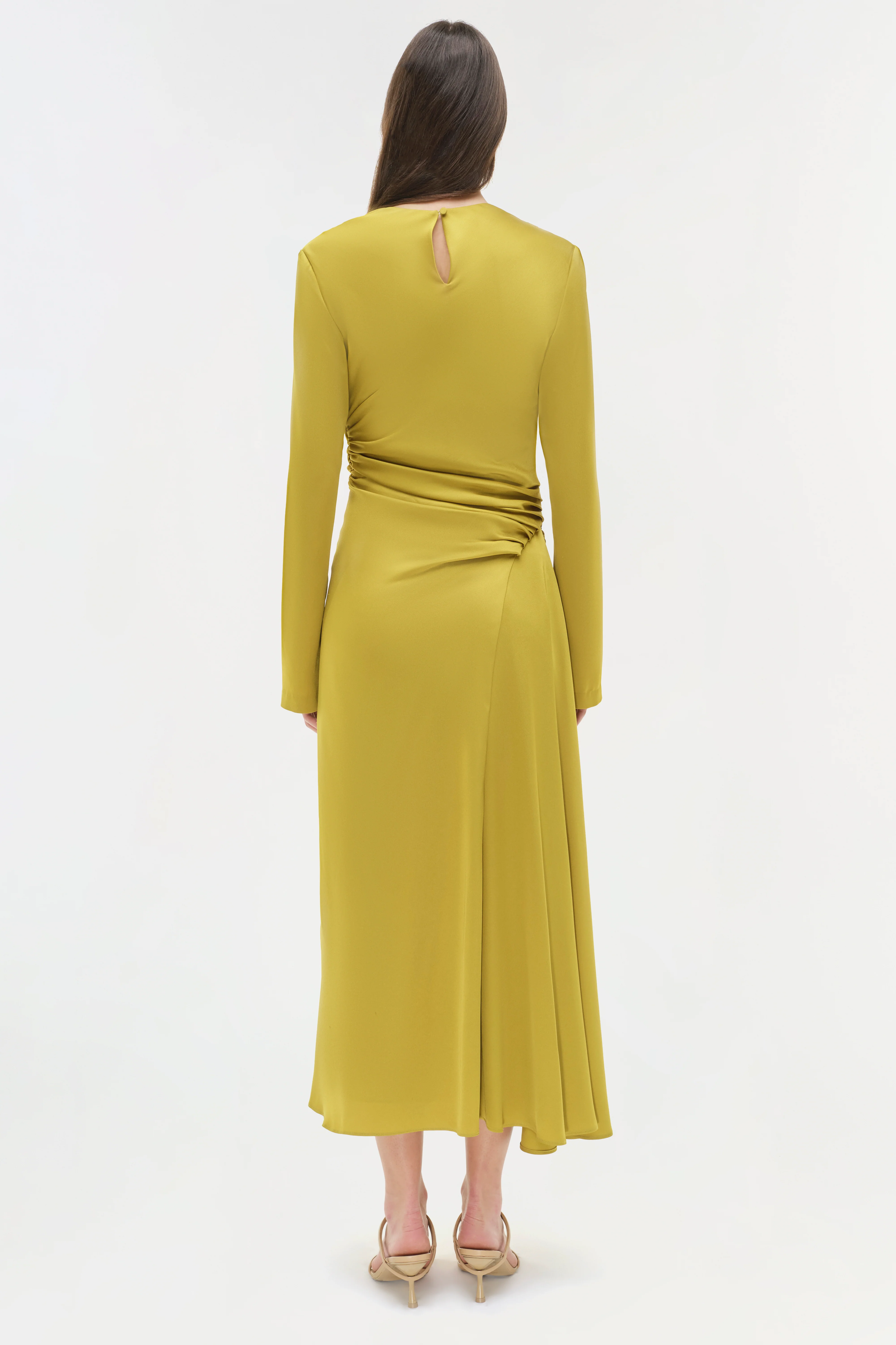 Odessa Satin Midi Dress - Image 5