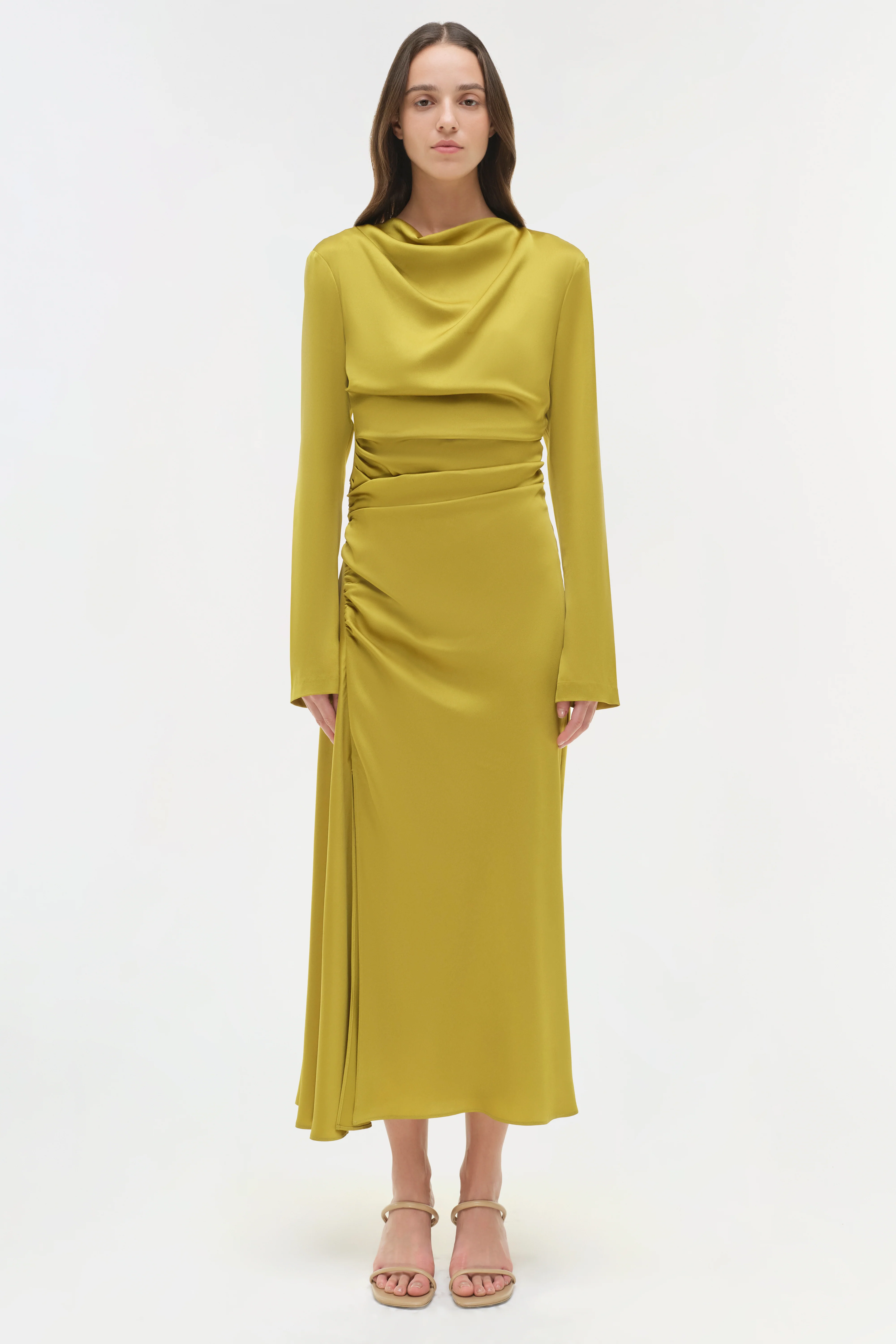 Odessa Satin Midi Dress - Image 6