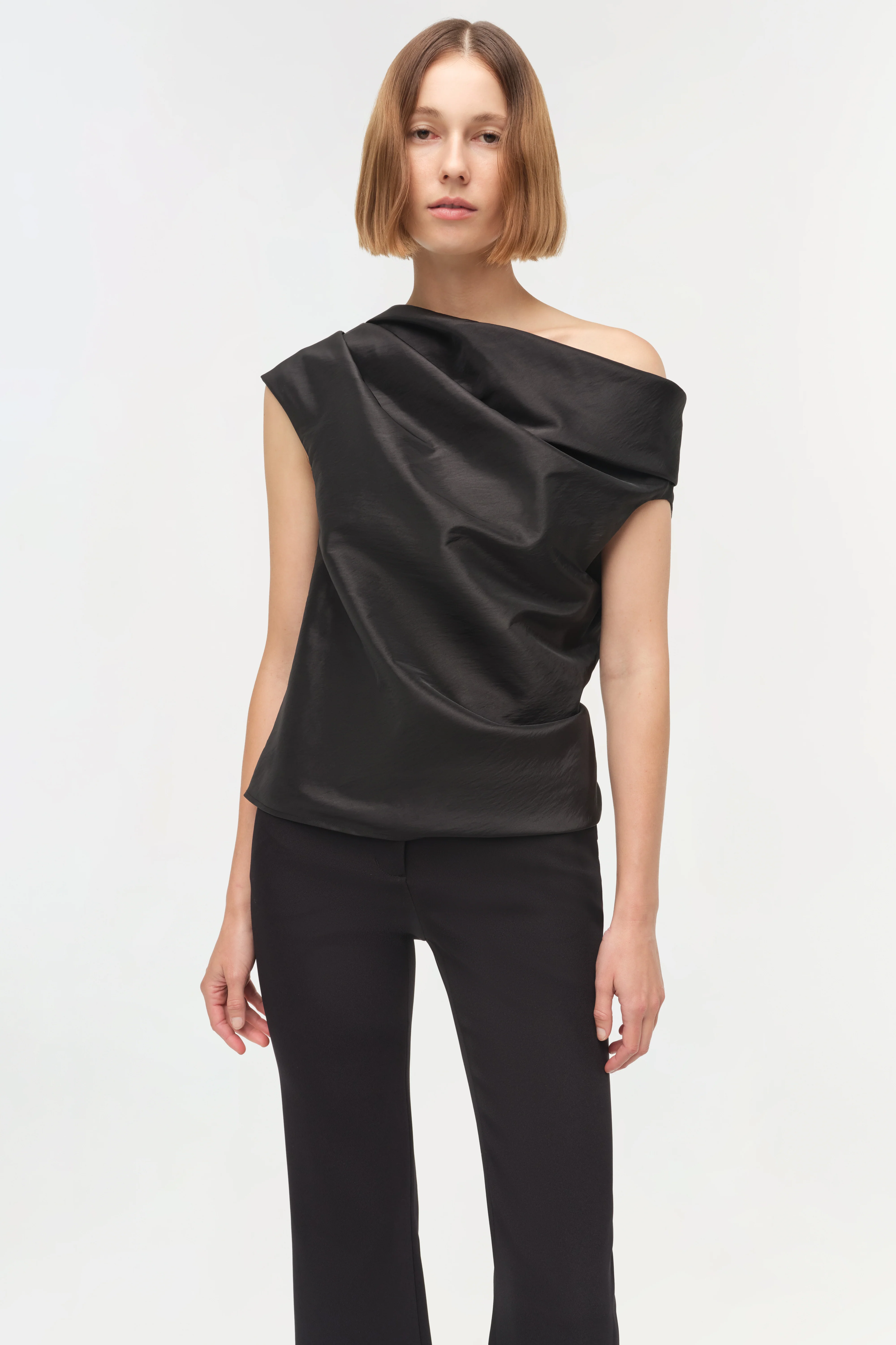 Vivia Taffeta Draped Top - Image 3