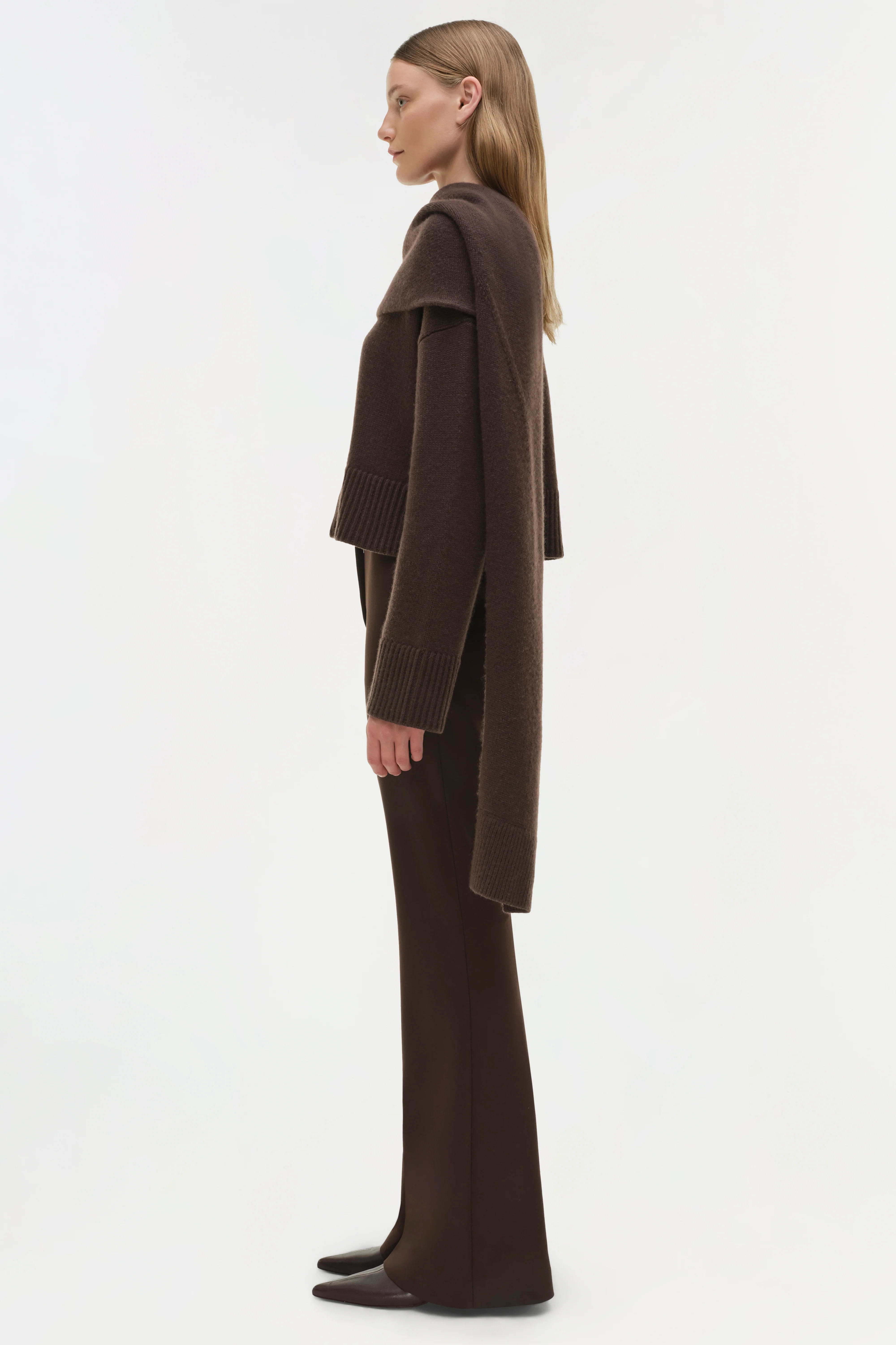 Elson Wool Cashmere Scarf Sweater - Image 4
