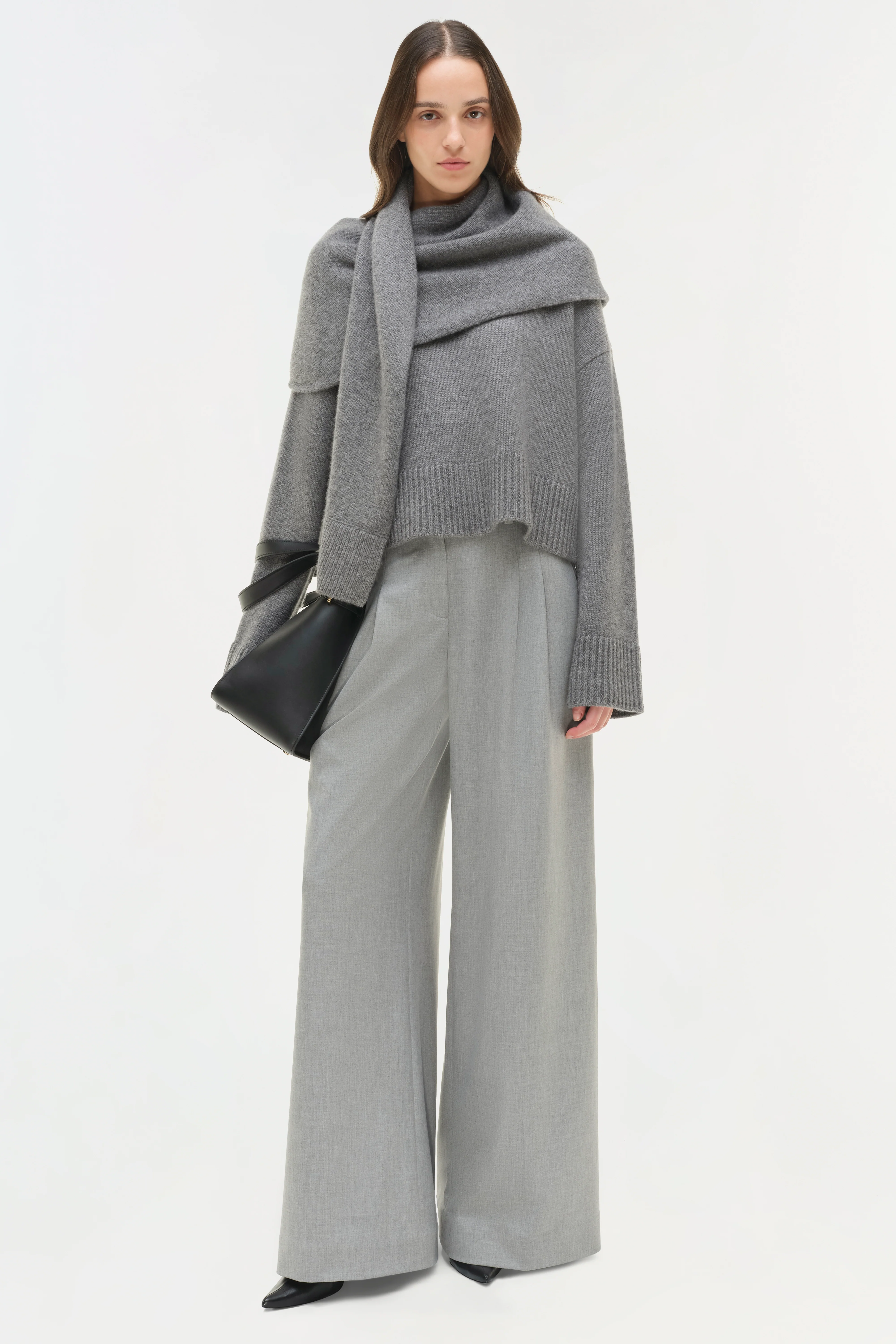 Elson Wool Cashmere Scarf Sweater - Image 2