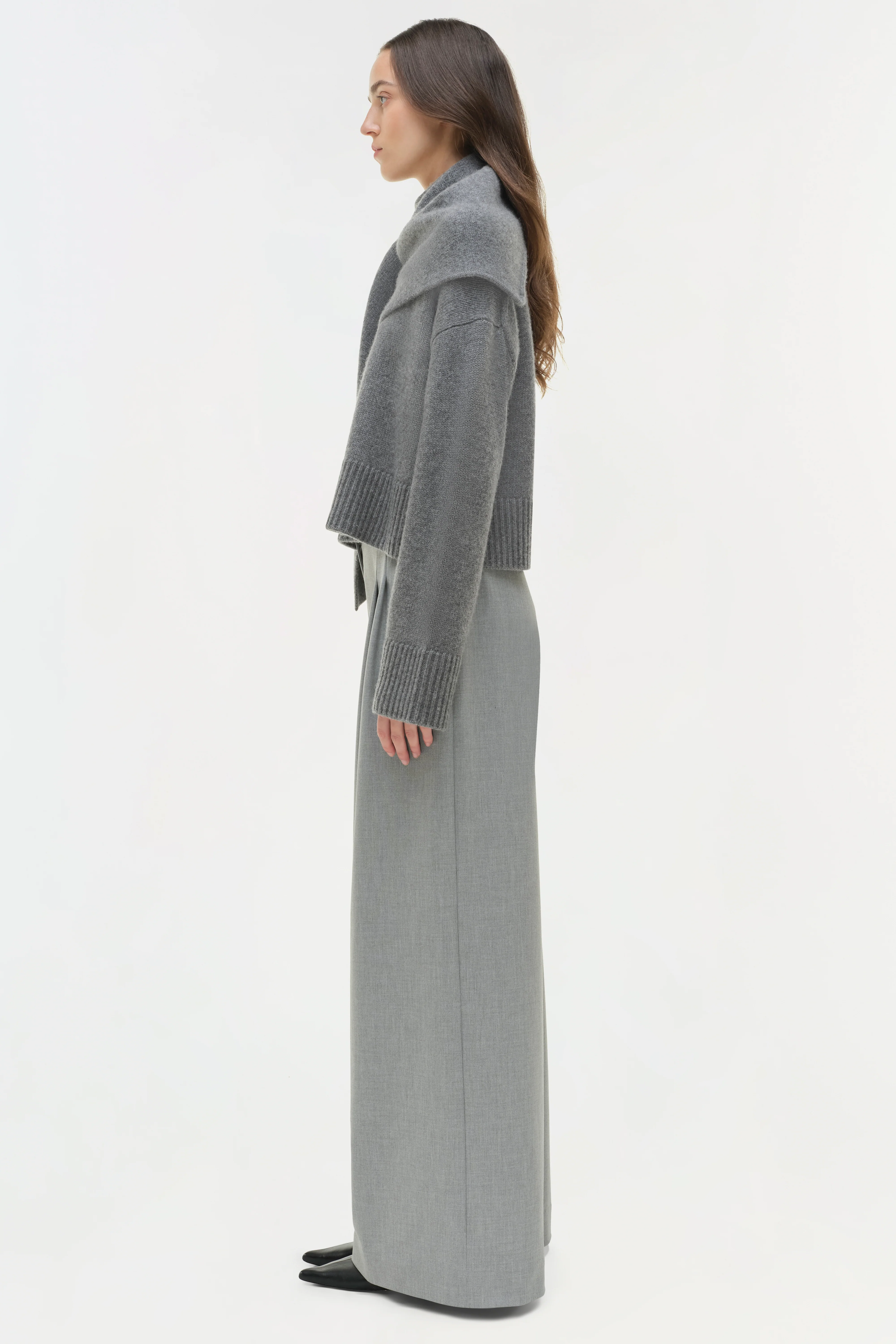 Elson Wool Cashmere Scarf Sweater - Image 4