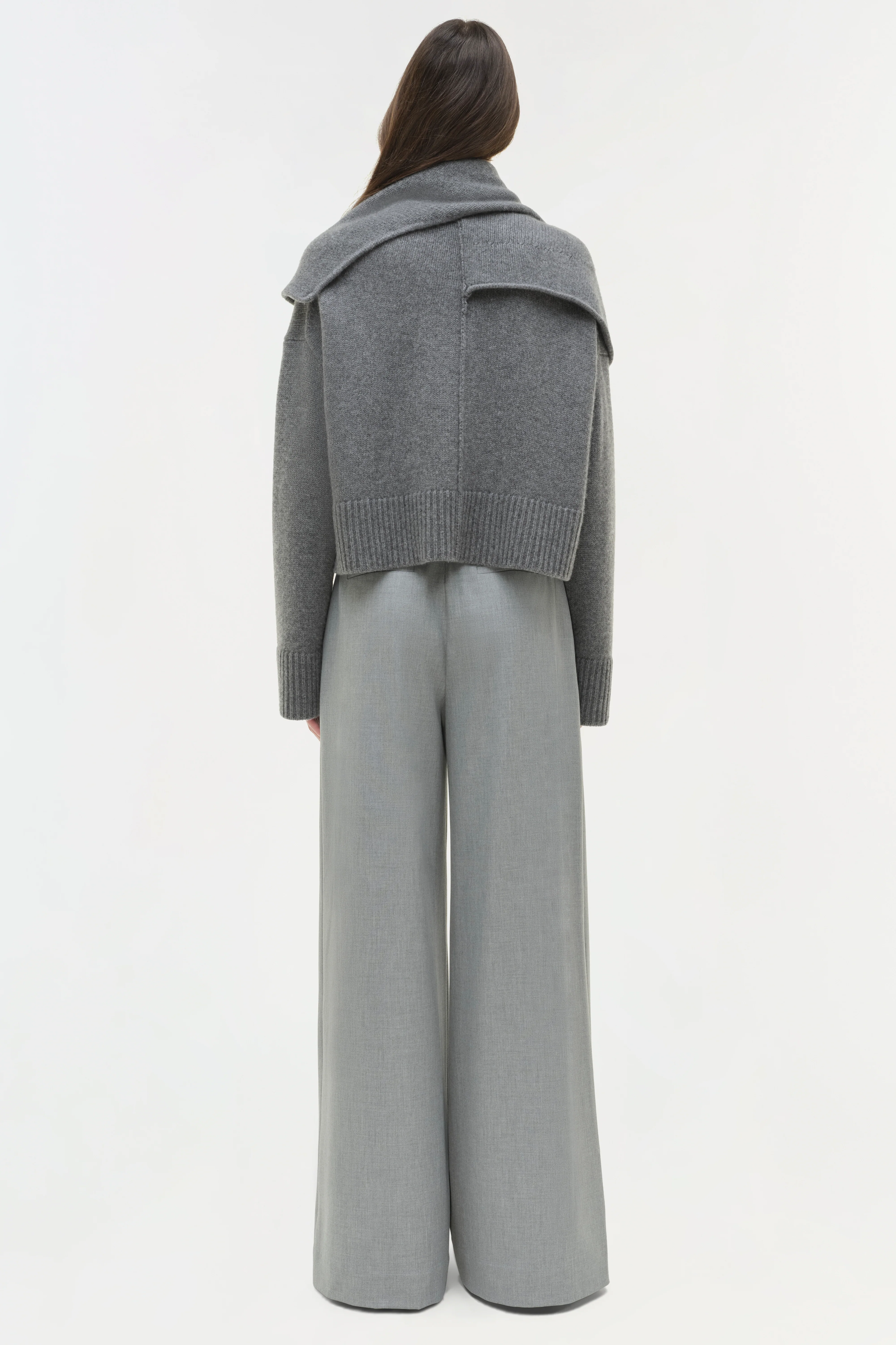 Elson Wool Cashmere Scarf Sweater - Image 5