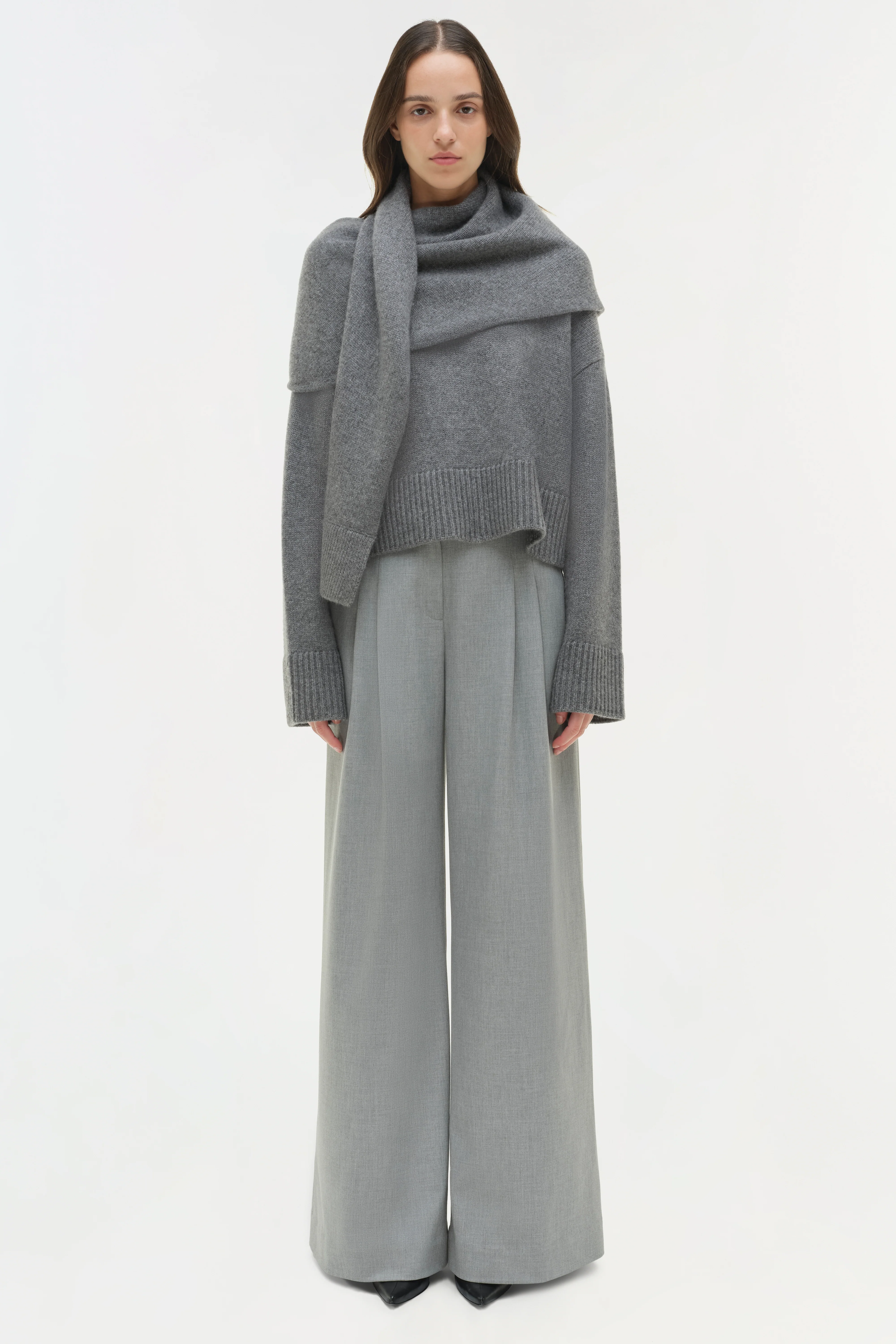 Elson Wool Cashmere Scarf Sweater - Image 6
