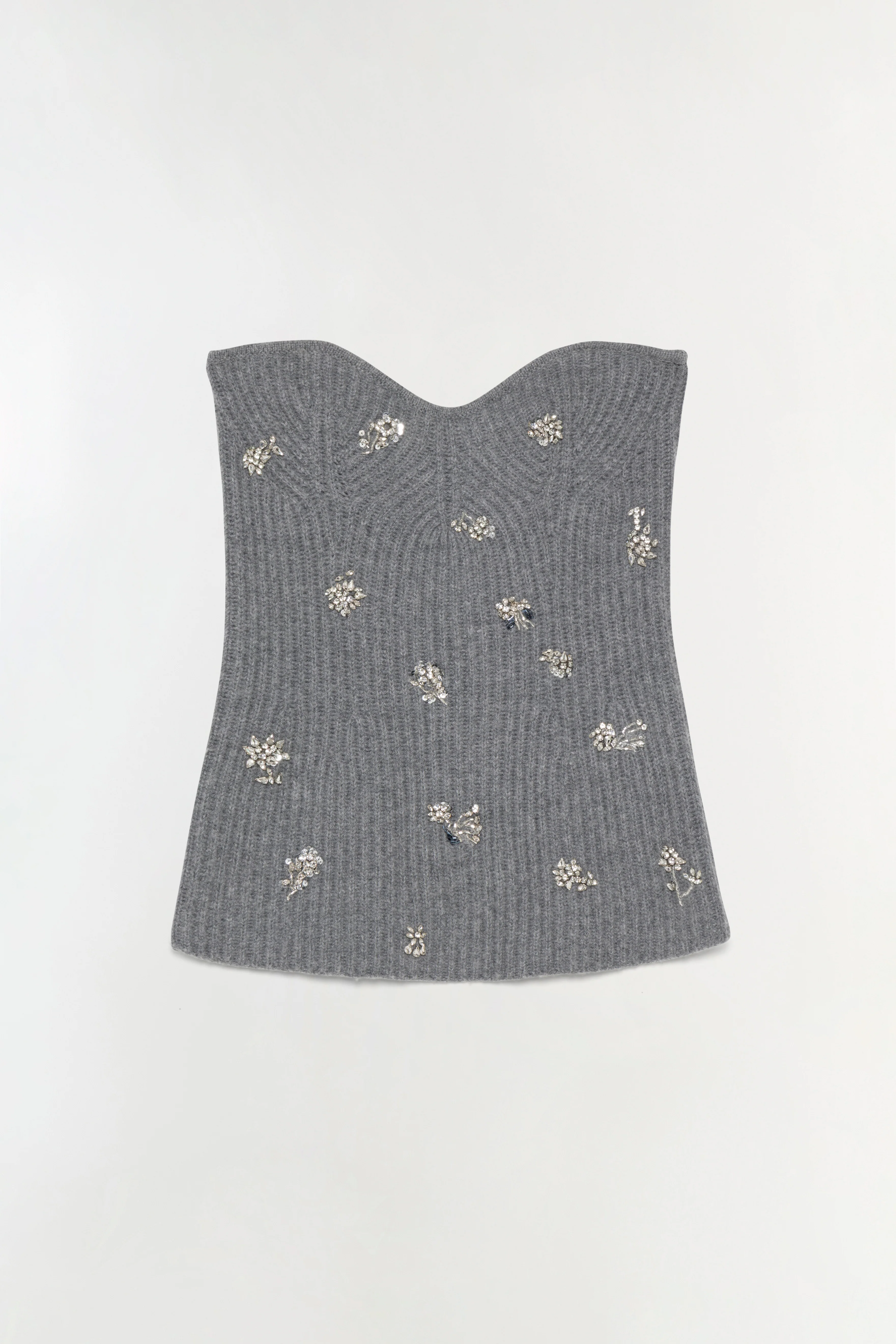 Waverlie Embellished Knit Tube Top