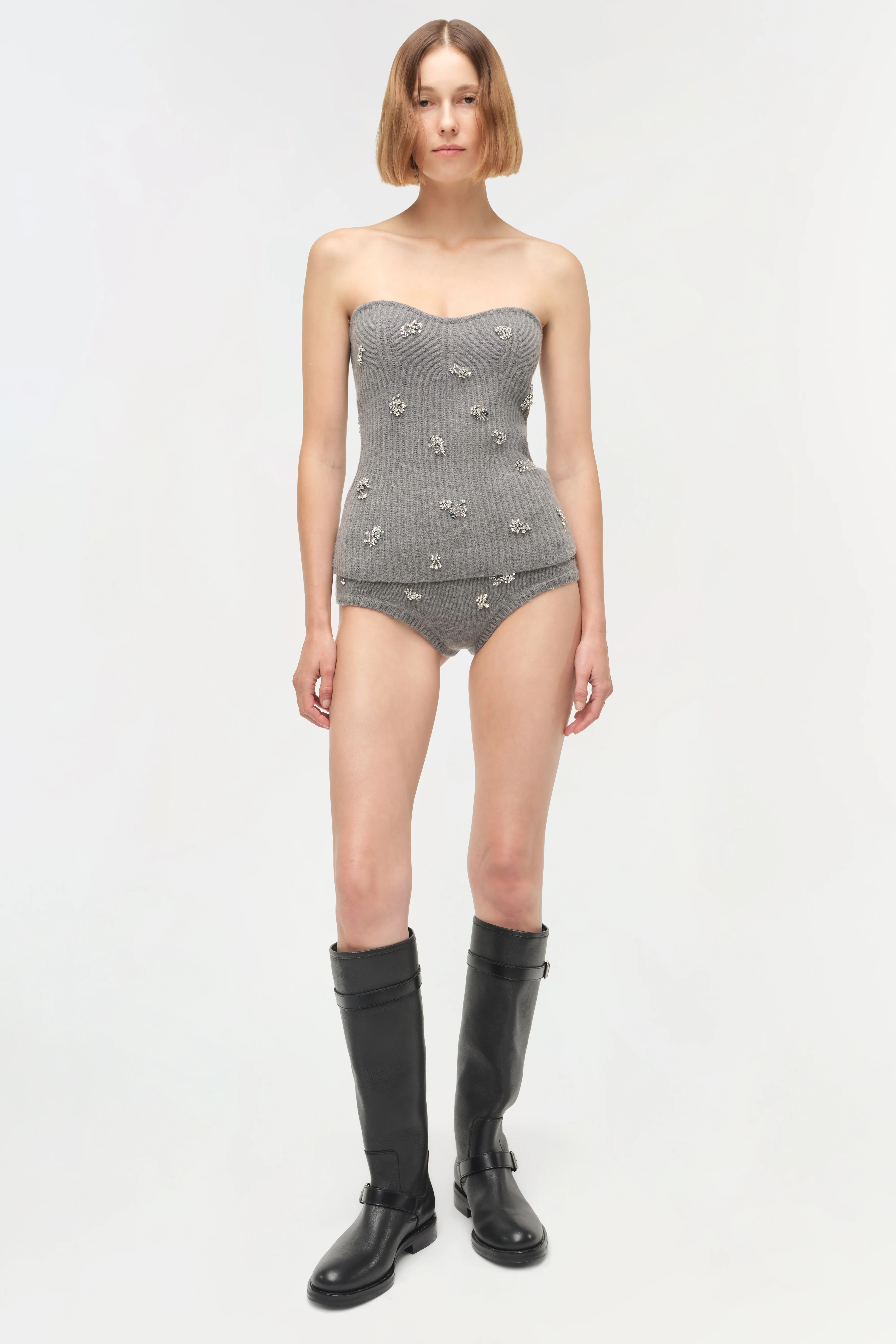 Waverlie Embellished Knit Tube Top - Image 4