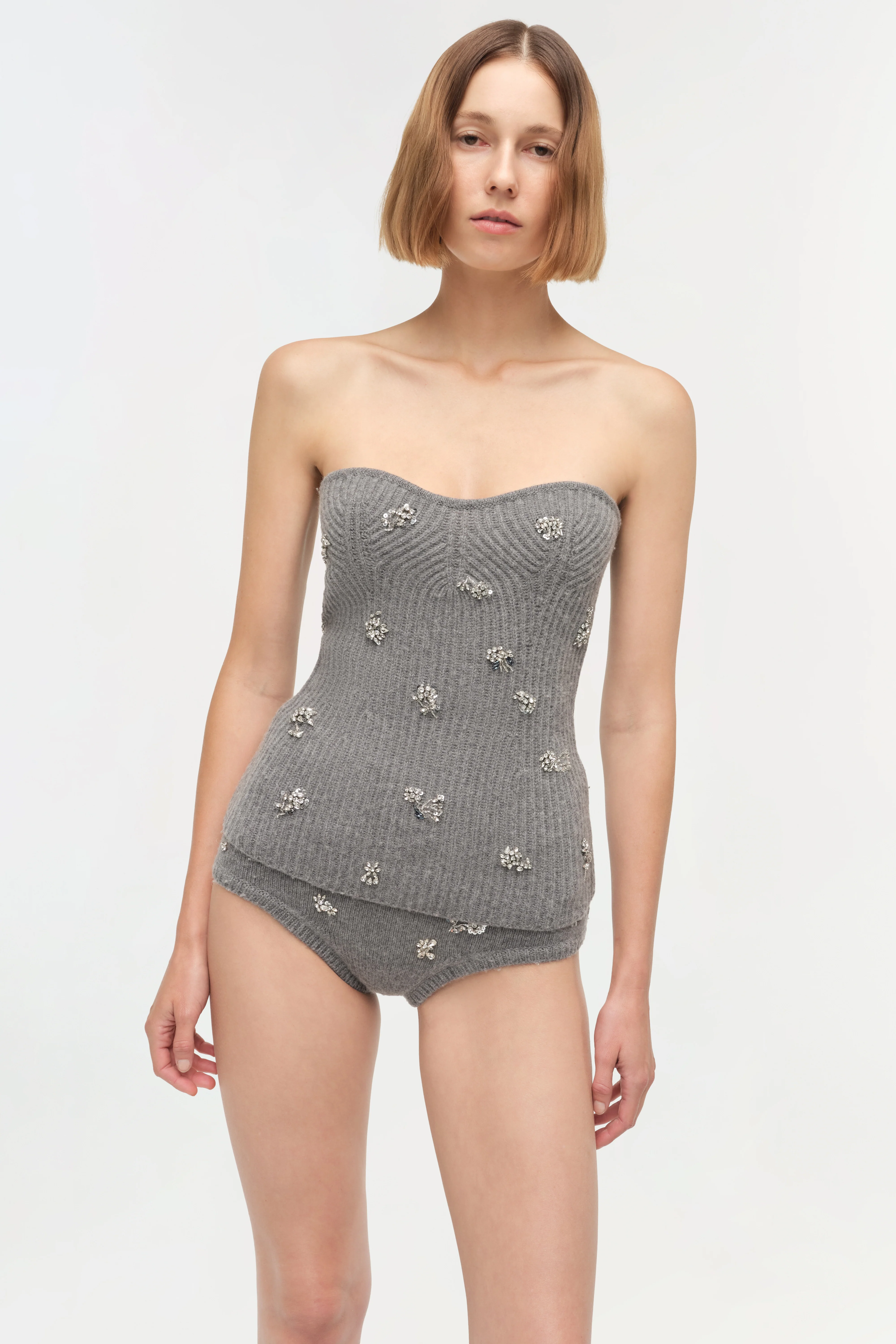 Waverlie Embellished Knit Tube Top - Image 5