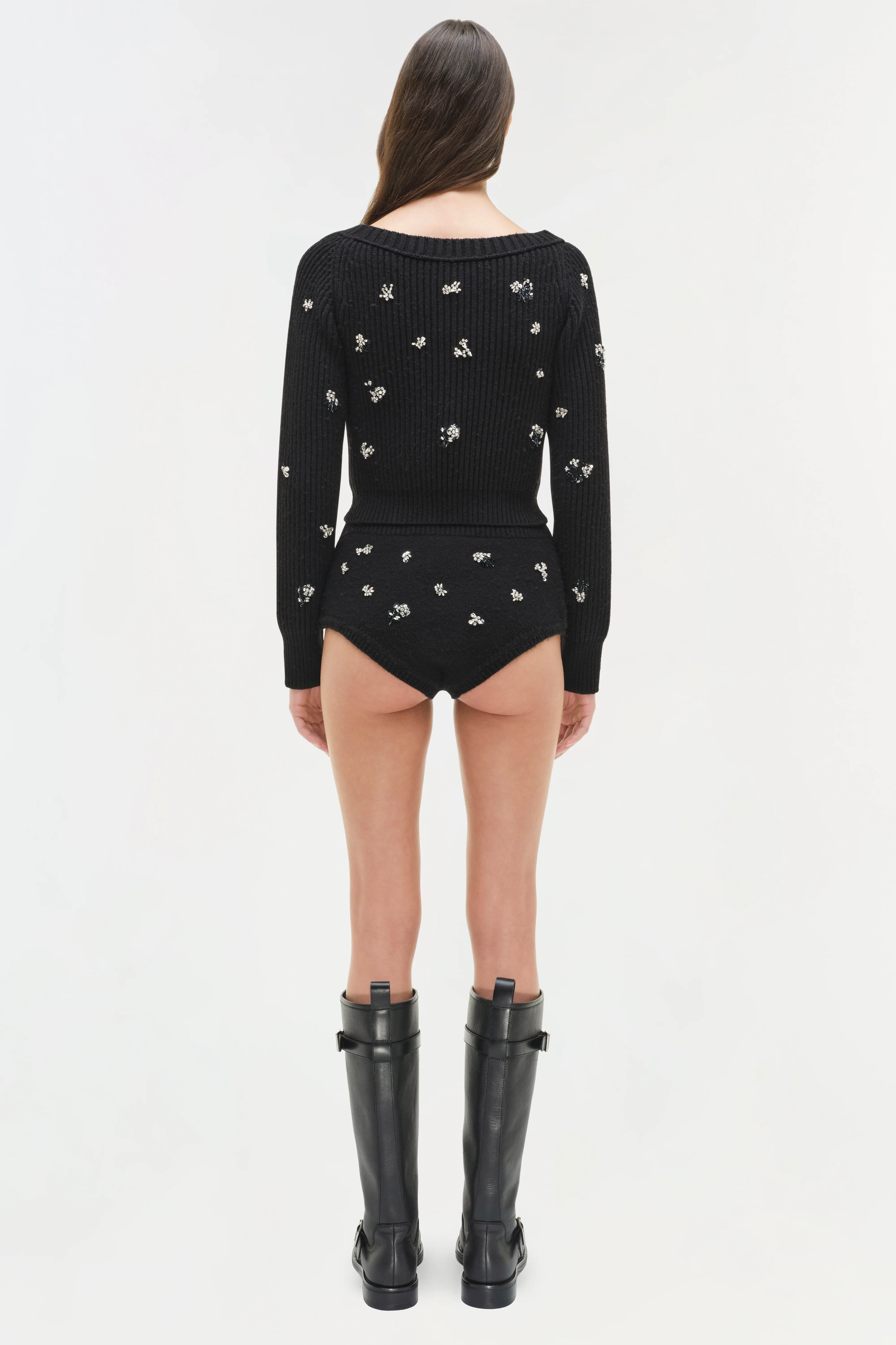 Novah Embellished Knit Cardigan - Image 6
