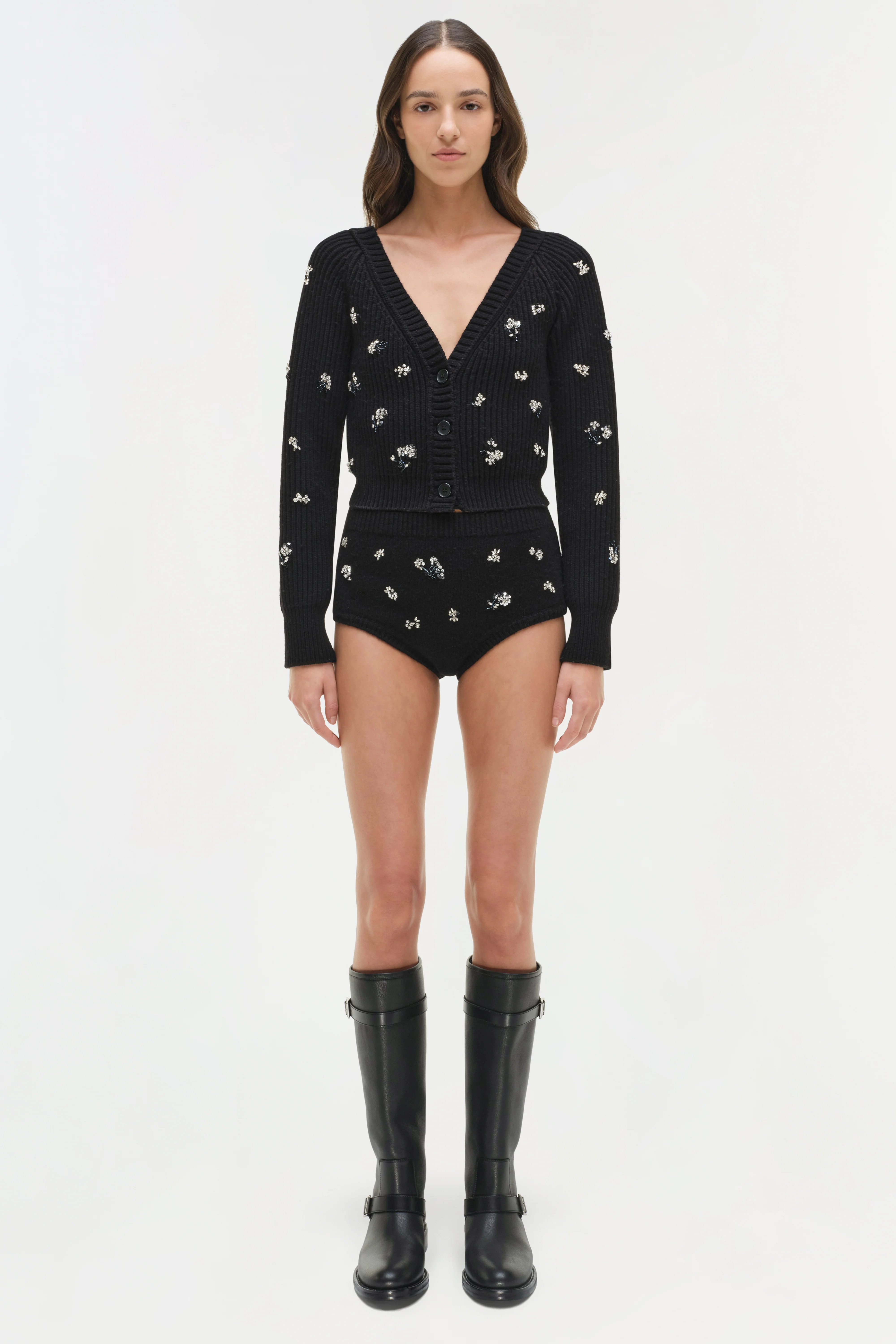 Novah Embellished Knit Cardigan - Image 7